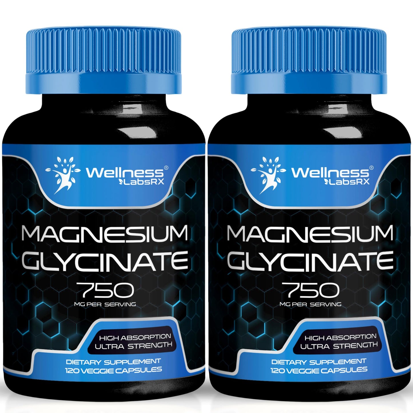 WELLNESS LABSRX Magnesium Glycinate 750mg Capsules, 240 Capsules