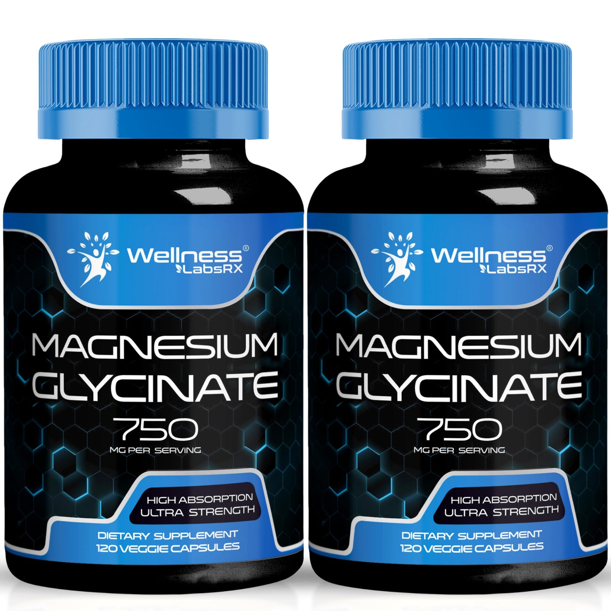 WELLNESS LABSRX Magnesium Glycinate 750mg Capsules, 240 Capsules