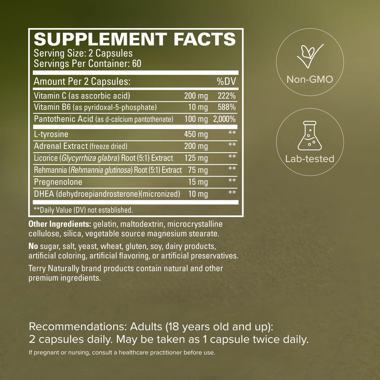 Terry Naturally Adrenaplex - Maximum Adrenal Gland Support 240 Capsules