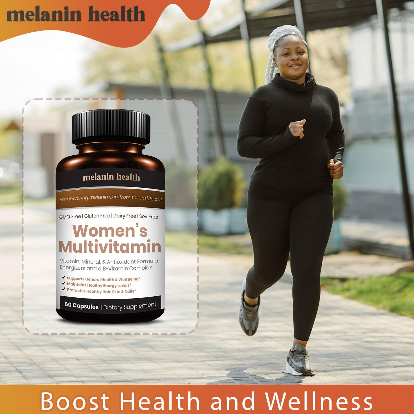 Melanin Health Women's Multivitamin Capsule 60 Count