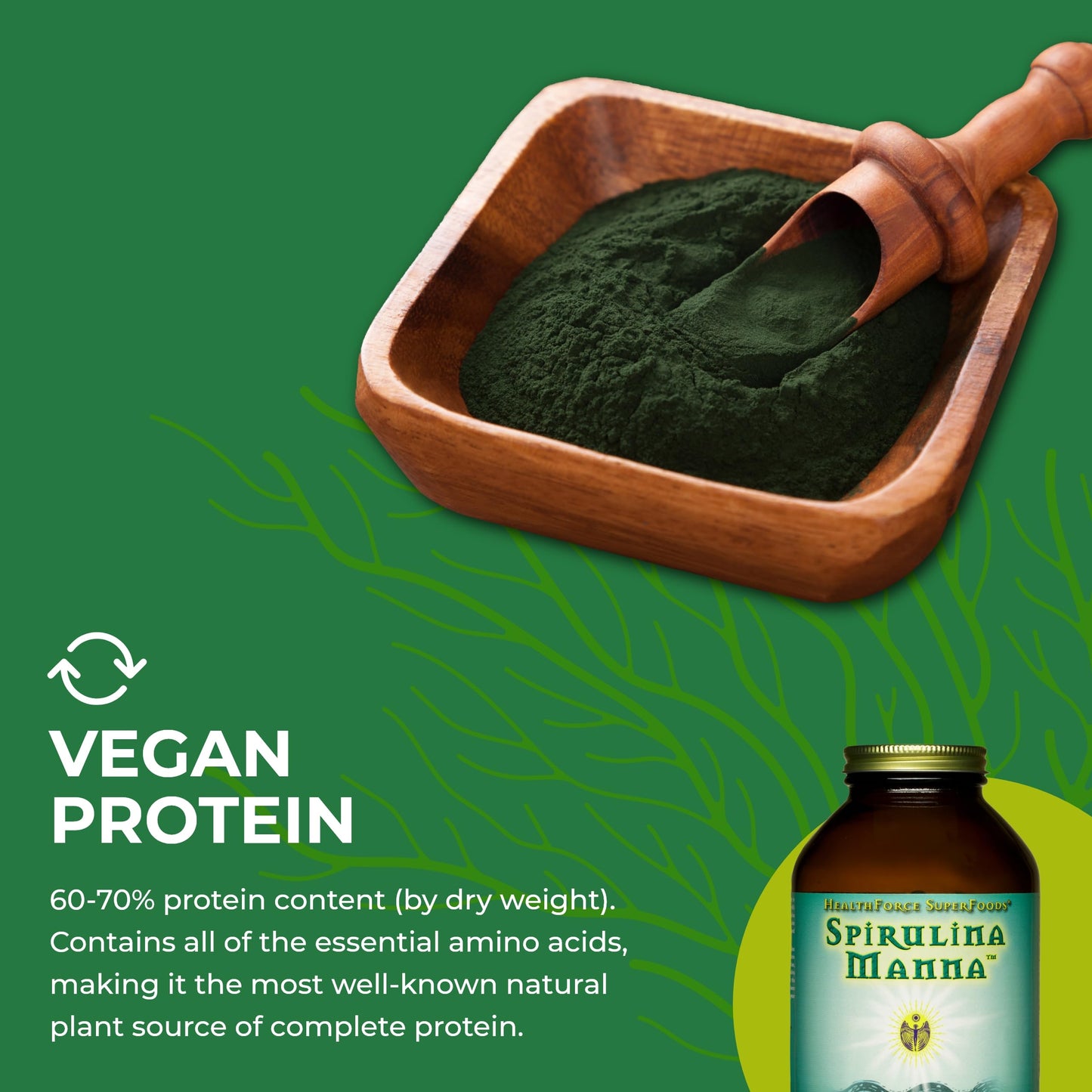 HEALTHFORCE SUPERFOODS Spirulina Manna Powder 5.25 oz