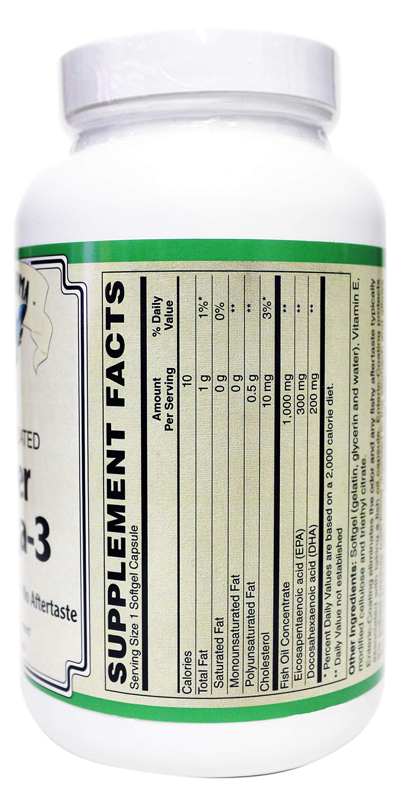 AlchePharma Enteric-Coated Super Omega-3 1000mg Softgels 60