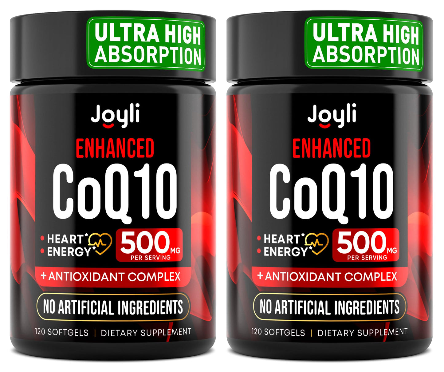 JOYLI Nutrition CoQ10 500mg High Absorption Coenzyme Q10 Supplement Softgels, 240 Softgels