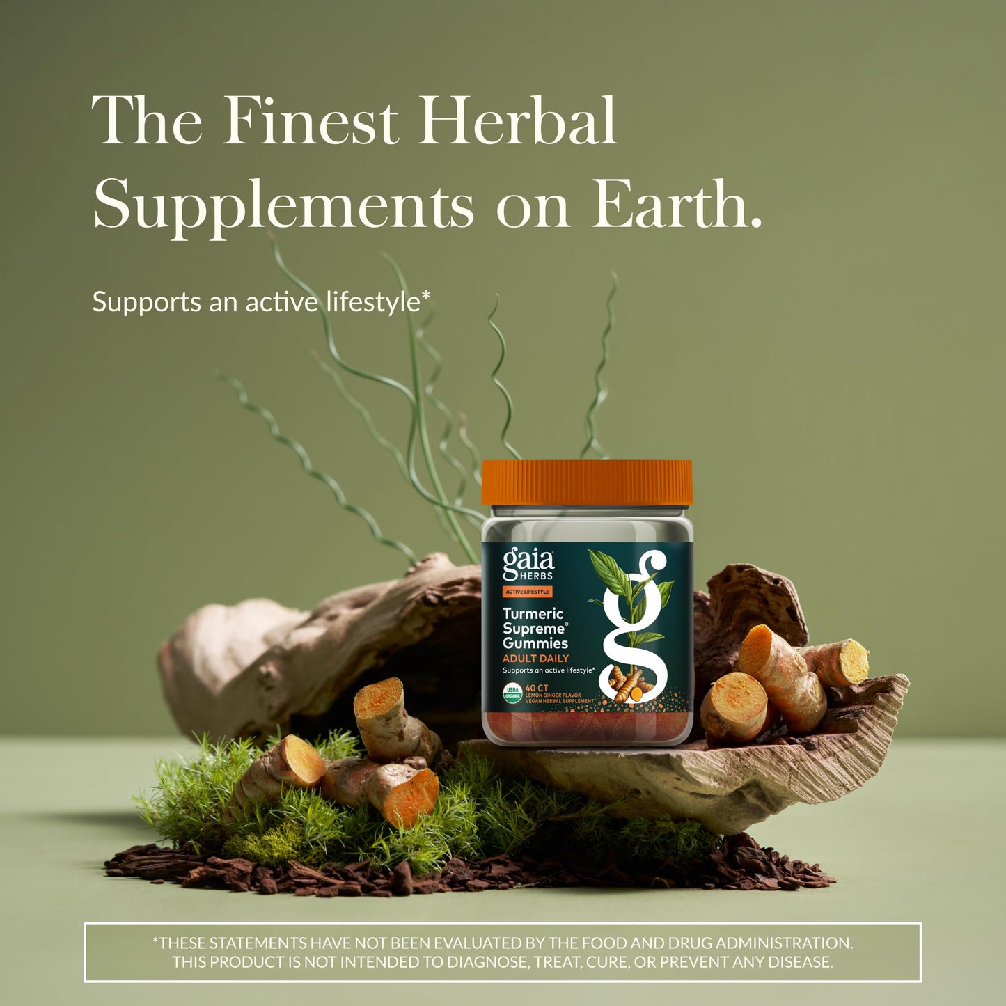 Gaia Herbs Turmeric Supreme Adult Daily Gummies, 40 Count