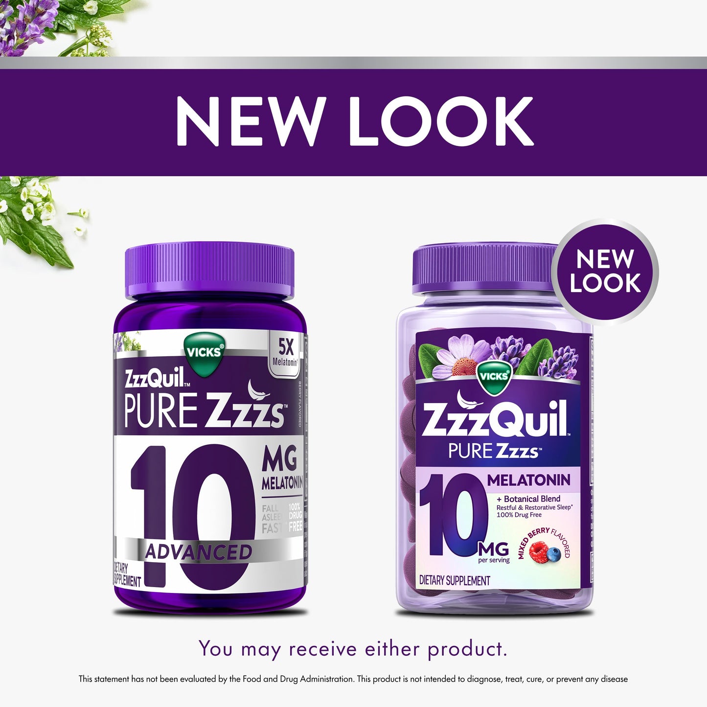 ZzzQuil Pure Zzzs Advanced Melatonin Gummies 100 Count