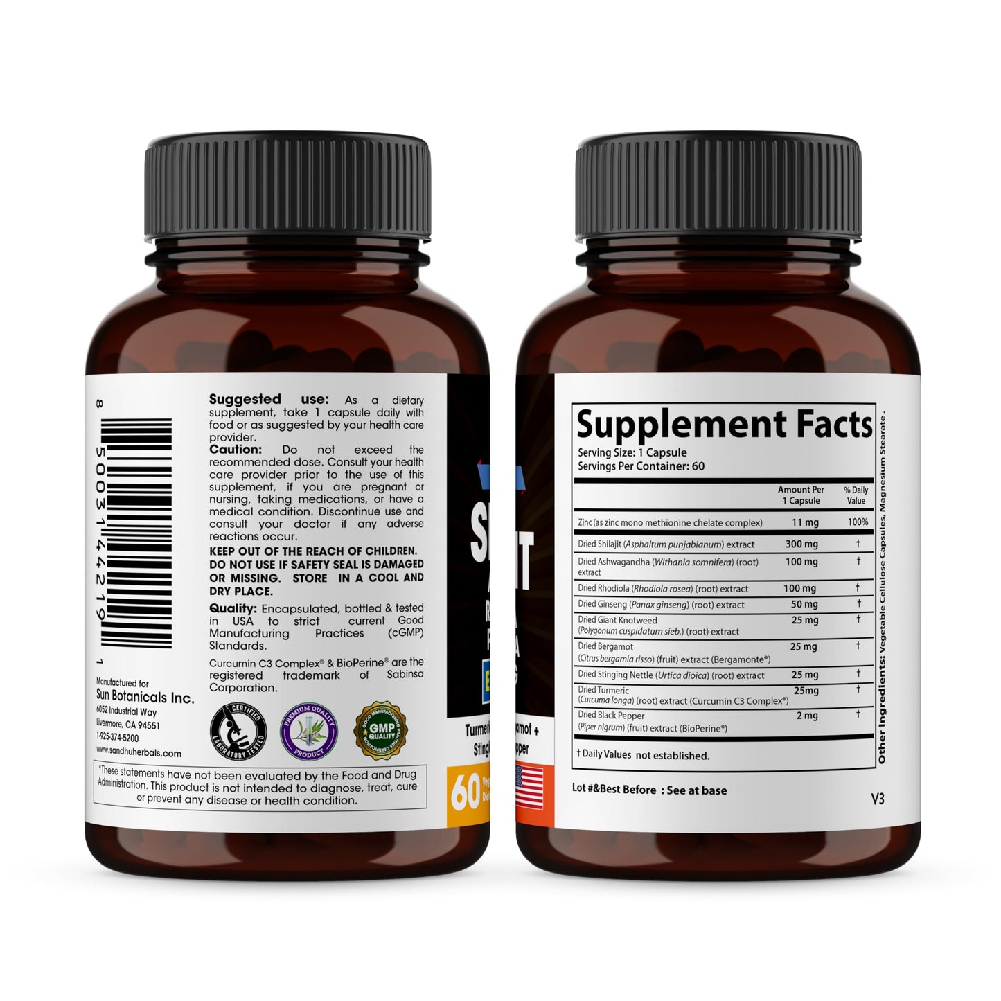 SANDHUHERBALS Shilajit Capsule 60 Count