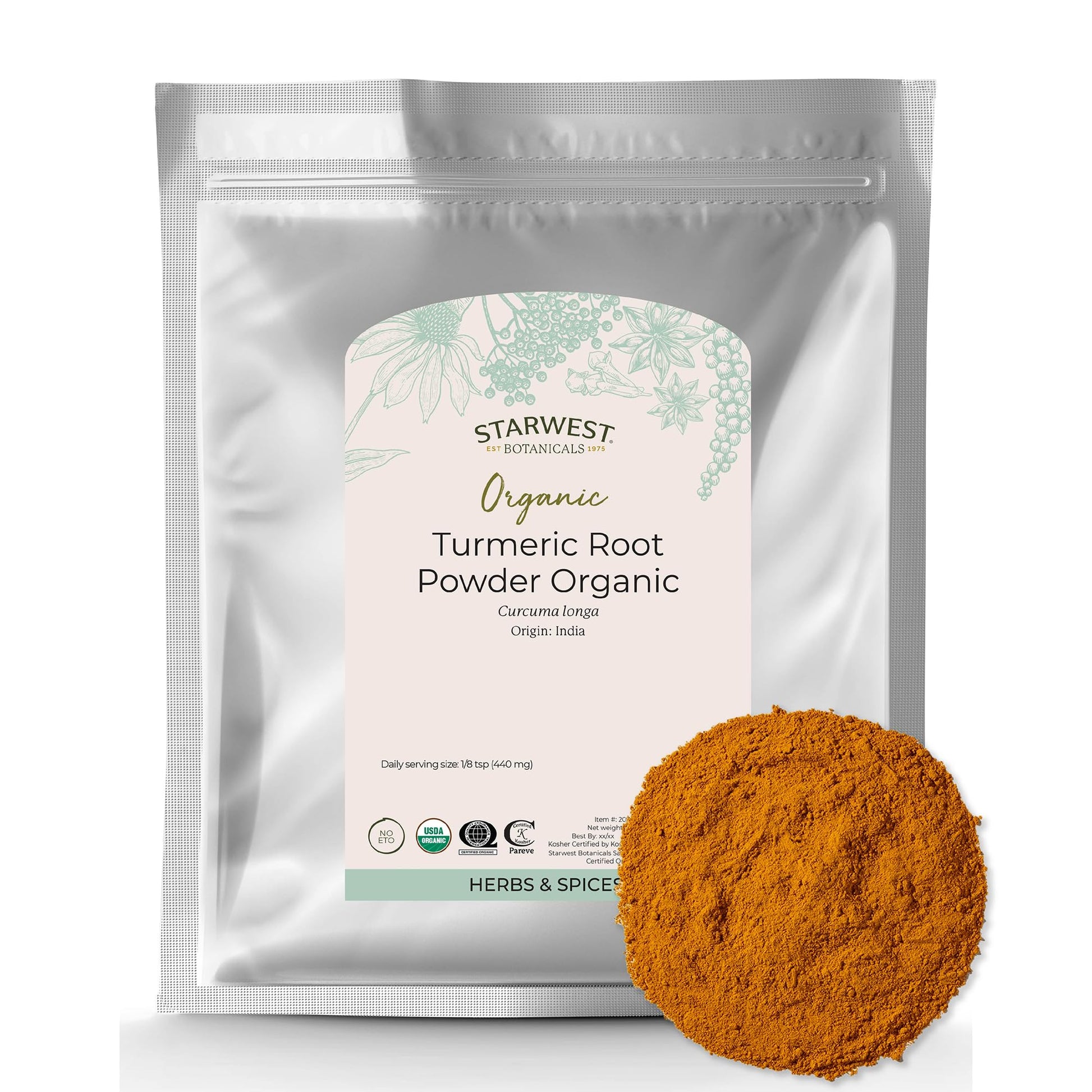 Starwest Botanicals Organic Ground Turmeric Root Powder, 32 Ounce