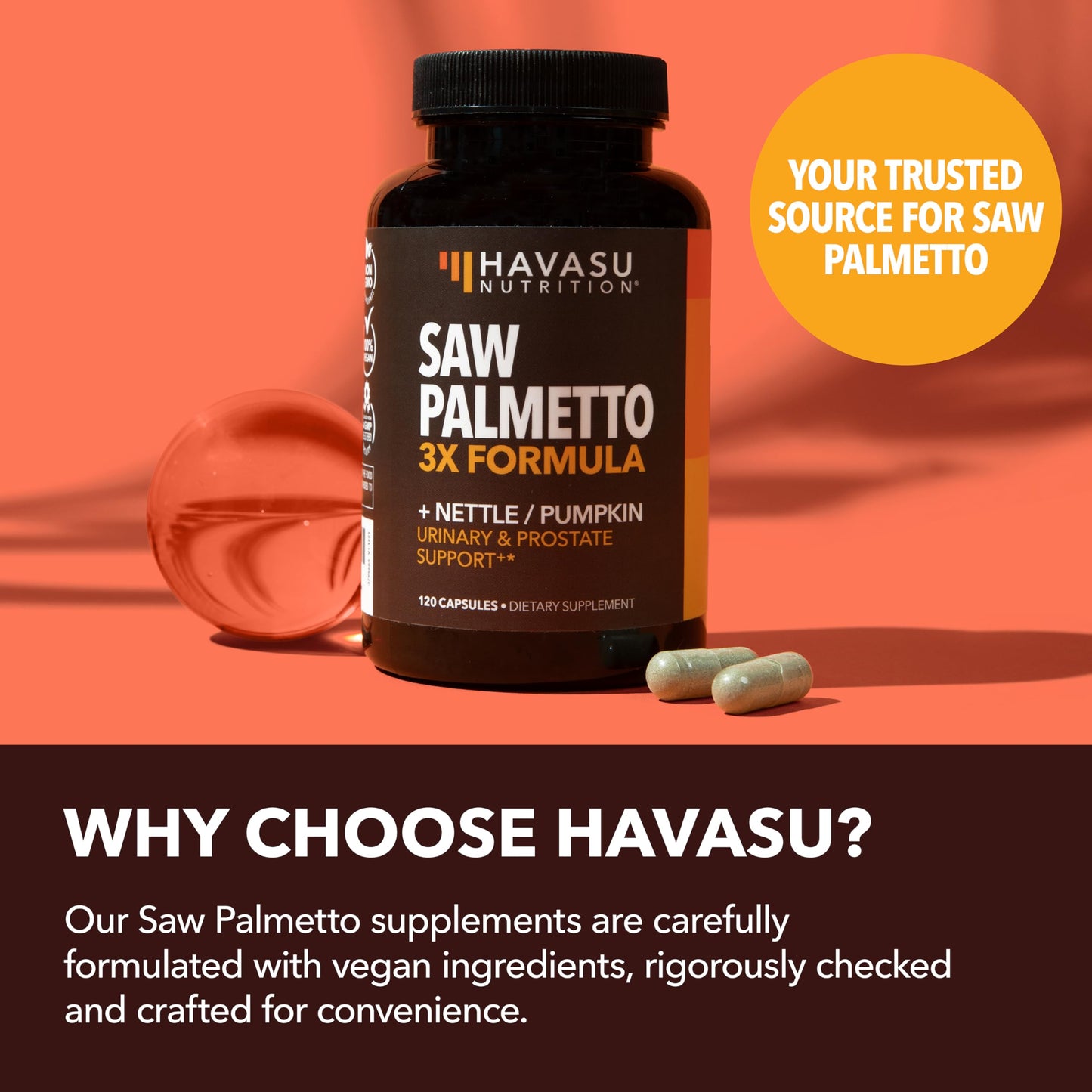 HAVASU NUTRITION Saw Palmetto for Men Capsule 120 Count
