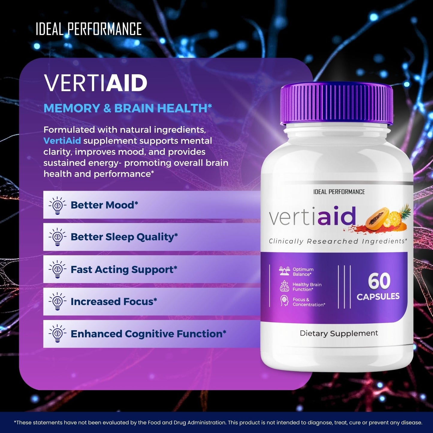 IDEAL PERFORMANCE VertiAid Capsules, 60 Capsules