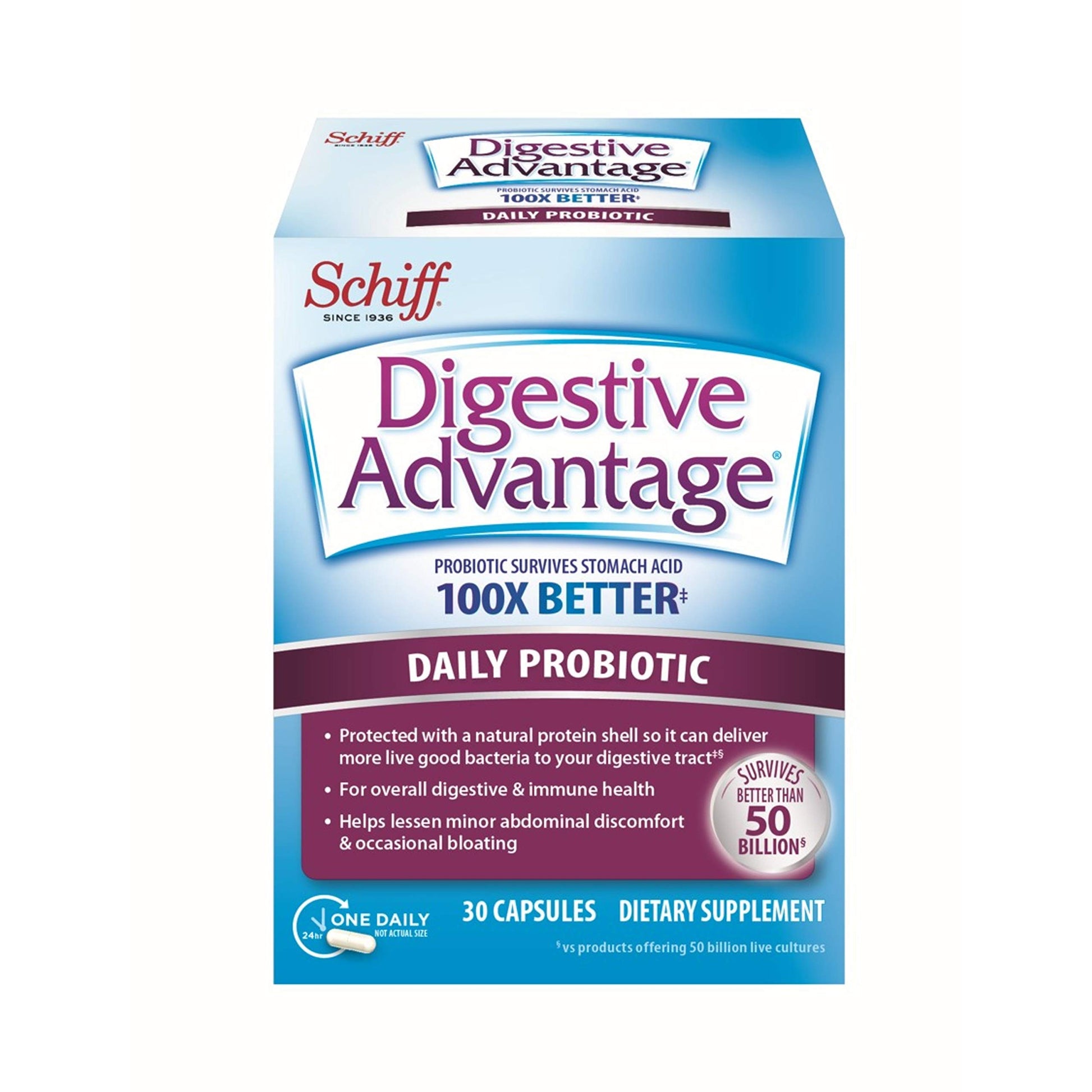 Digestive Advantage Daily Probiotic Capsule 30 Count