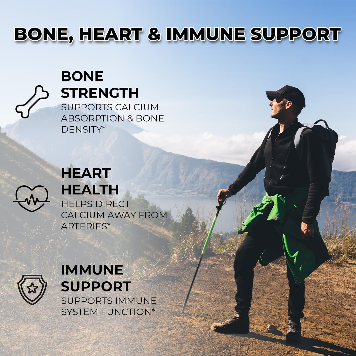Inhale Vitamin D3 + K2 with Coconut Oil – 5000 IU D3 & 100 mcg MK7 K2 for Bone, Heart & Immune Support Softgels 120