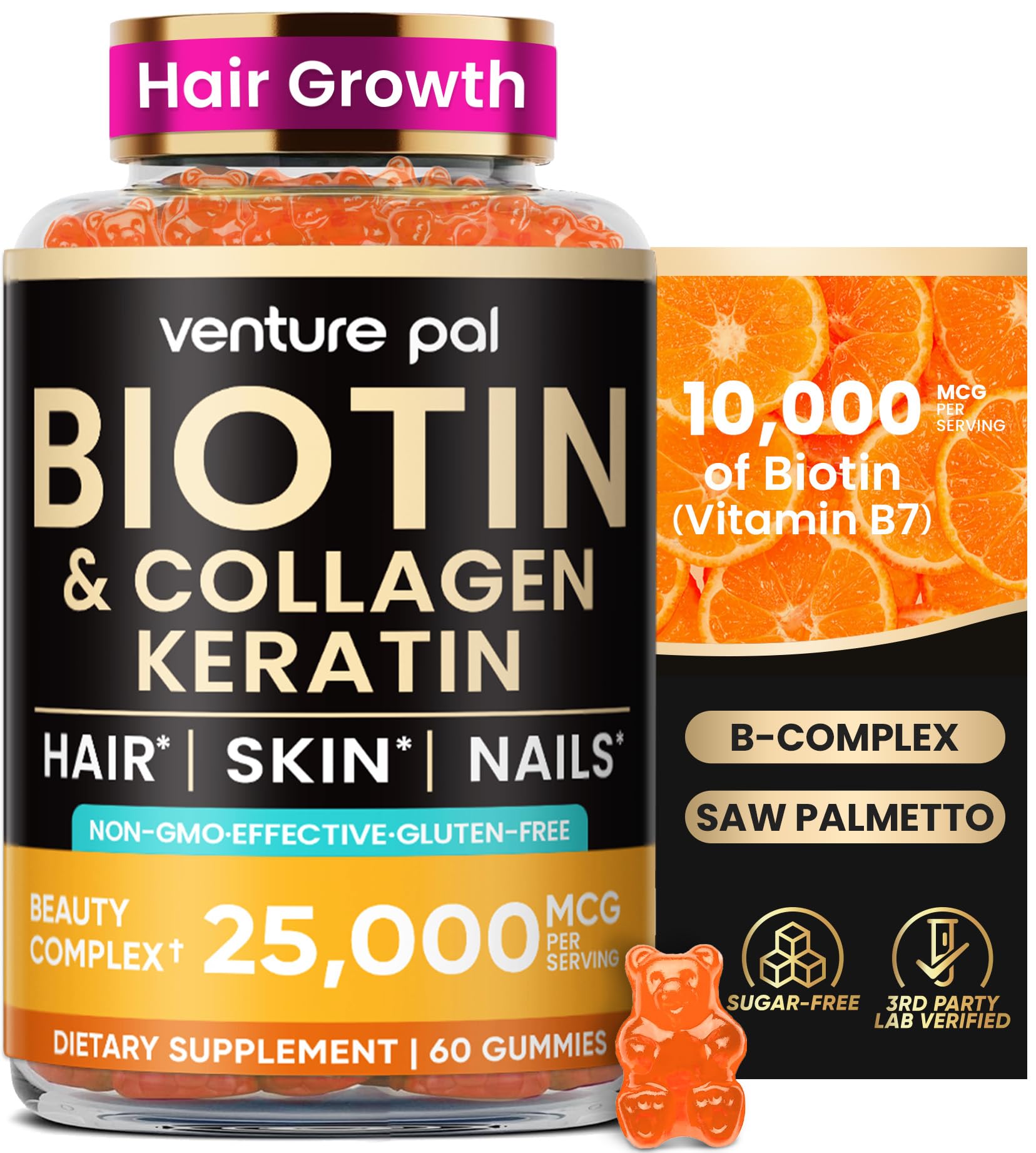 Venture Pal Biotin Gummies 60 Count