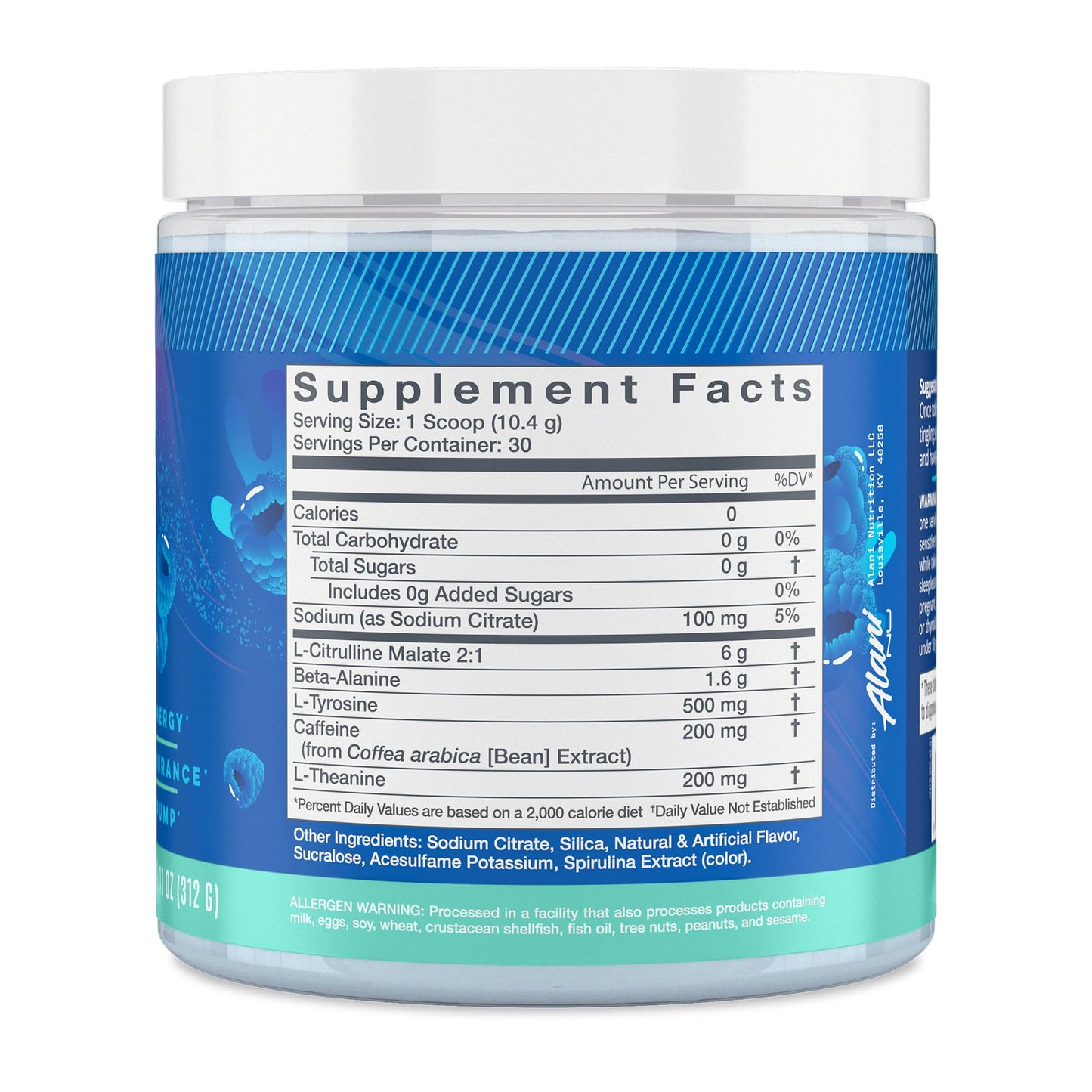 Alani Nu Pre Workout Powder Breezeberry 11 oz