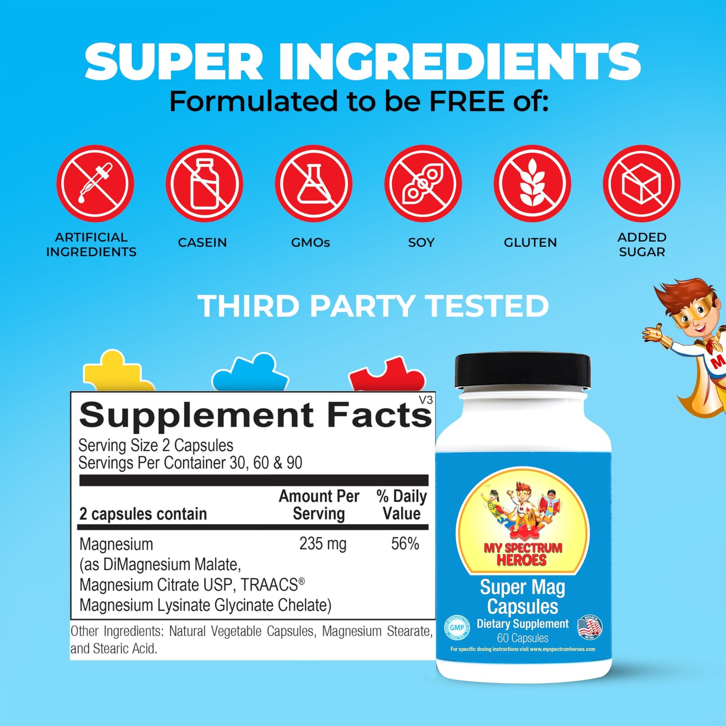 My Spectrum Heroes Magnesium High-Absorption Blend 60 Capsules