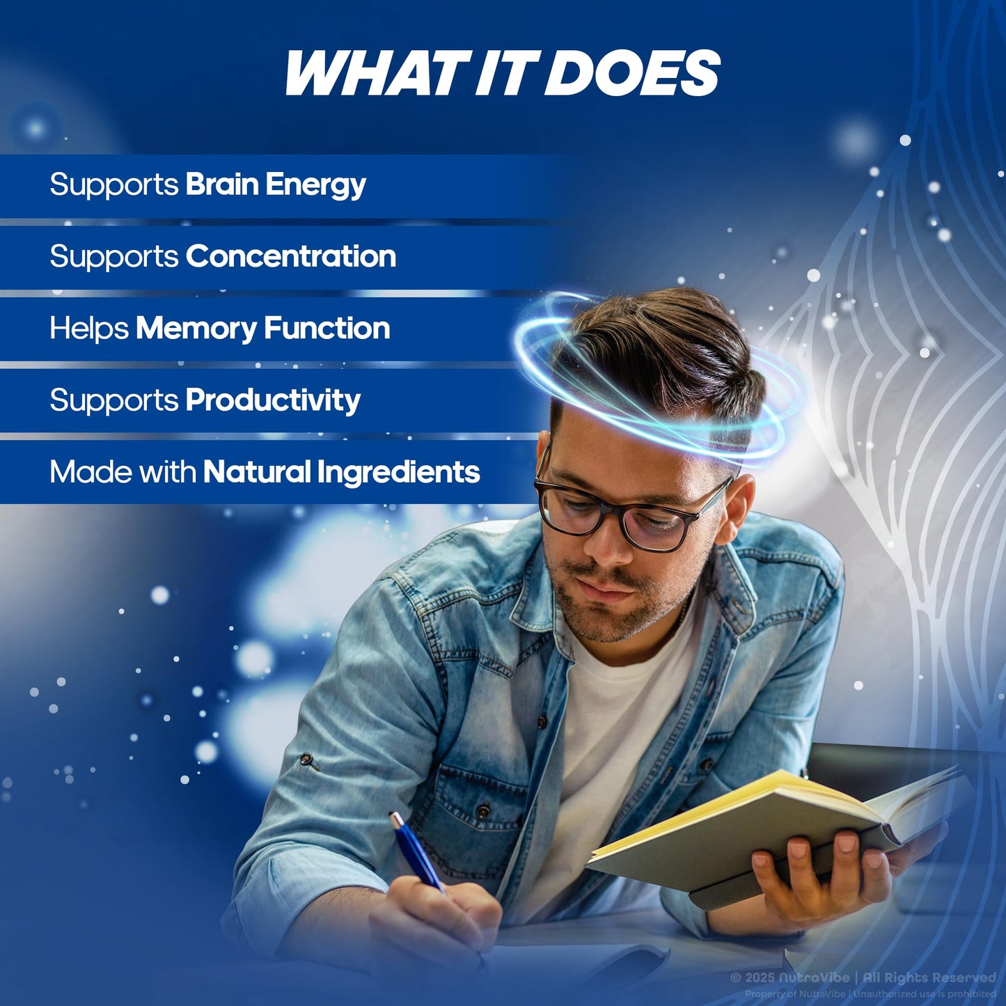 NutraVibe MemoGenesis Daily Support Formula, 180 Capsules