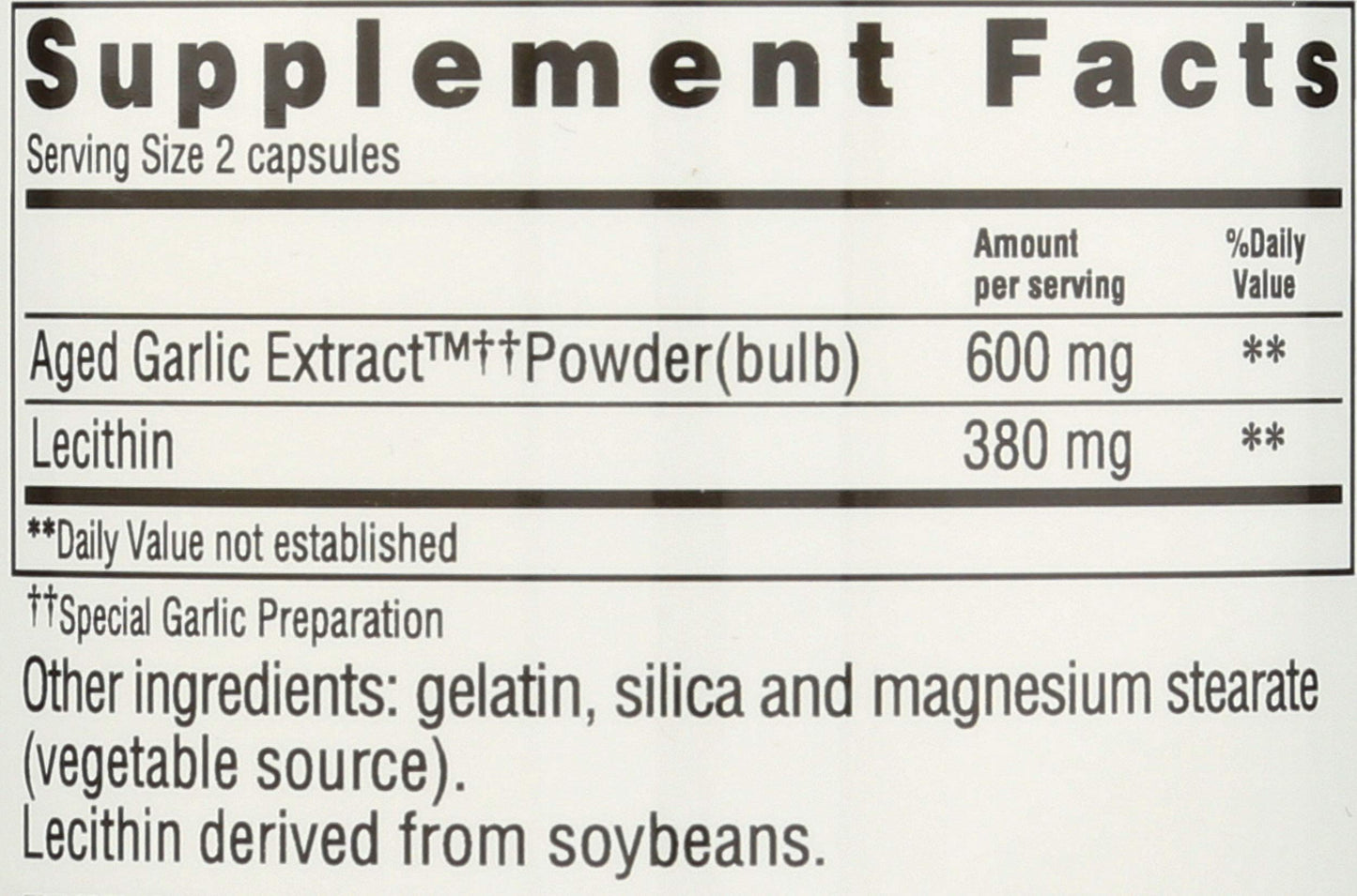 Kyolic Garlic with Lecithin Capsules, 1 Count