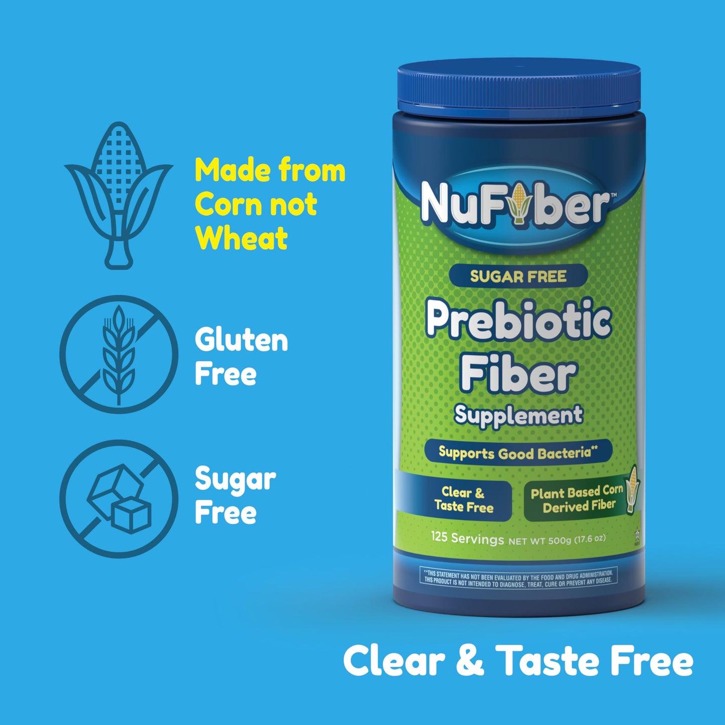 NuFiber Daily Prebiotic Fiber Powder, 17.6 oz