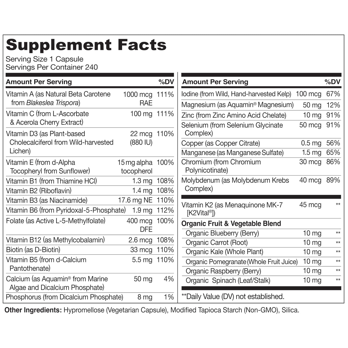 NATURELO Mens Multivitamins Capsule 240 Count