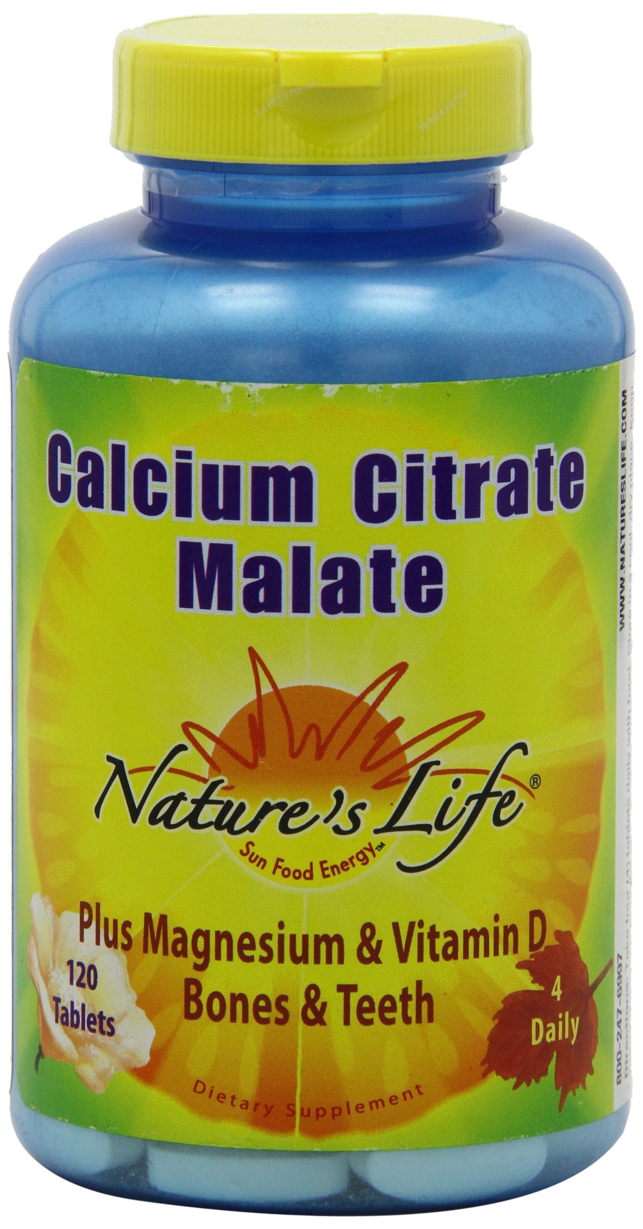 Nature's Life Calcium Citrate & Calcium Malate Tablet, 120 Count