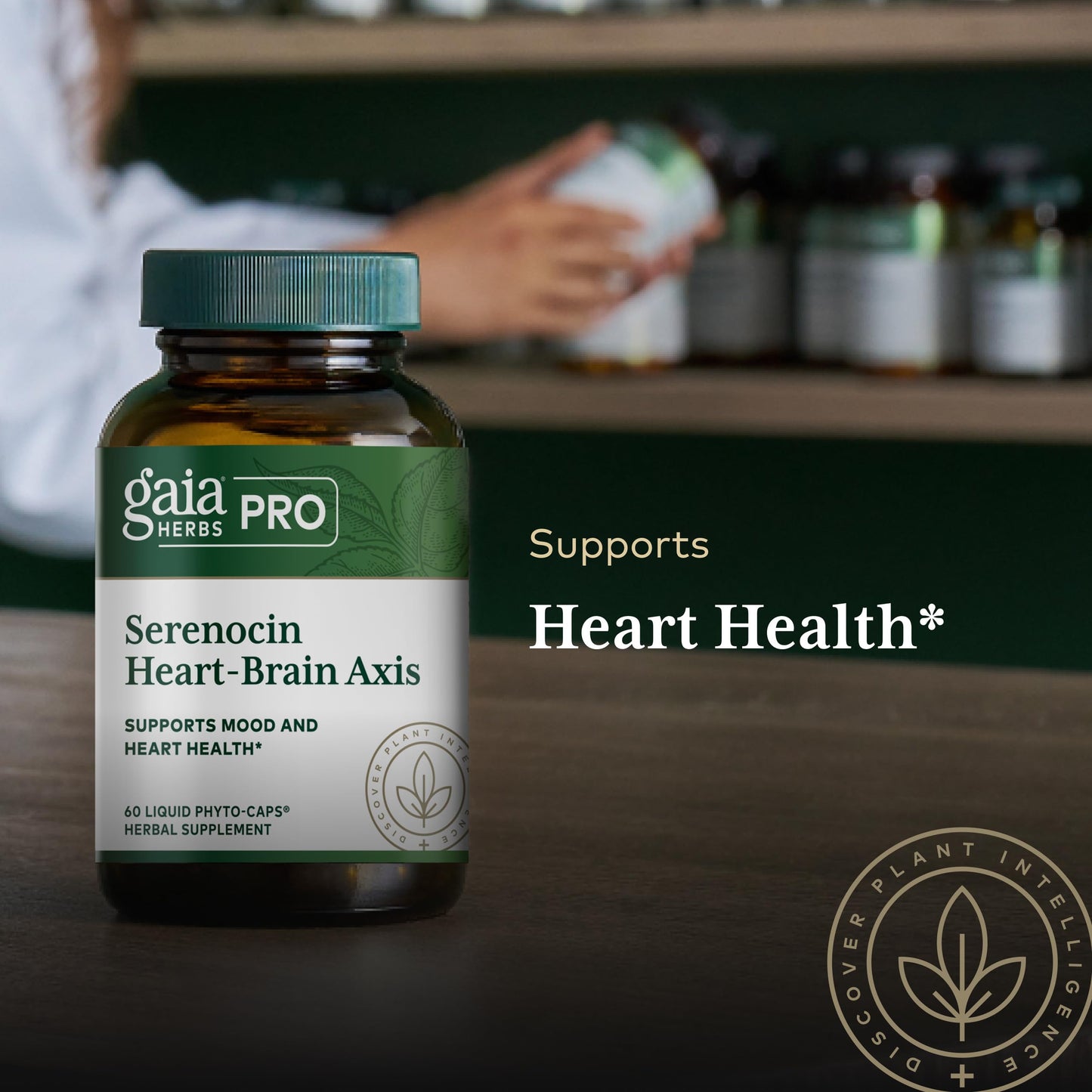 Gaia Herbs PRO Serenocin Heart-Brain Axis 60 Capsules