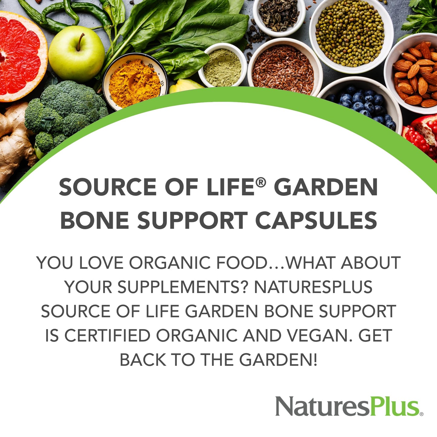 NaturesPlus Source of Life Garden Bone Support Tablets 120