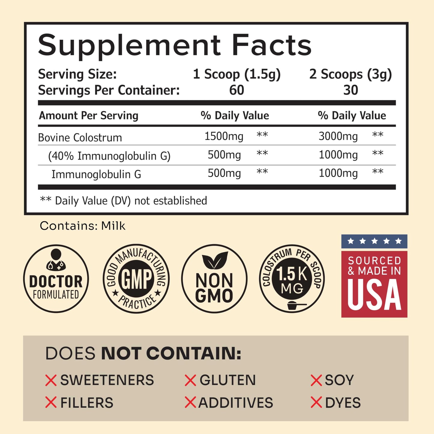 SCHIFFER HEALTH Colostrum Powder 3.17 oz