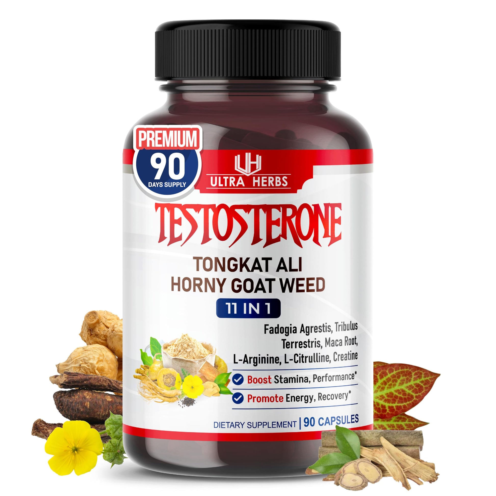 ULTRA HERBS Ultra Test 12 in 1 Complex Capsule, 90 Count