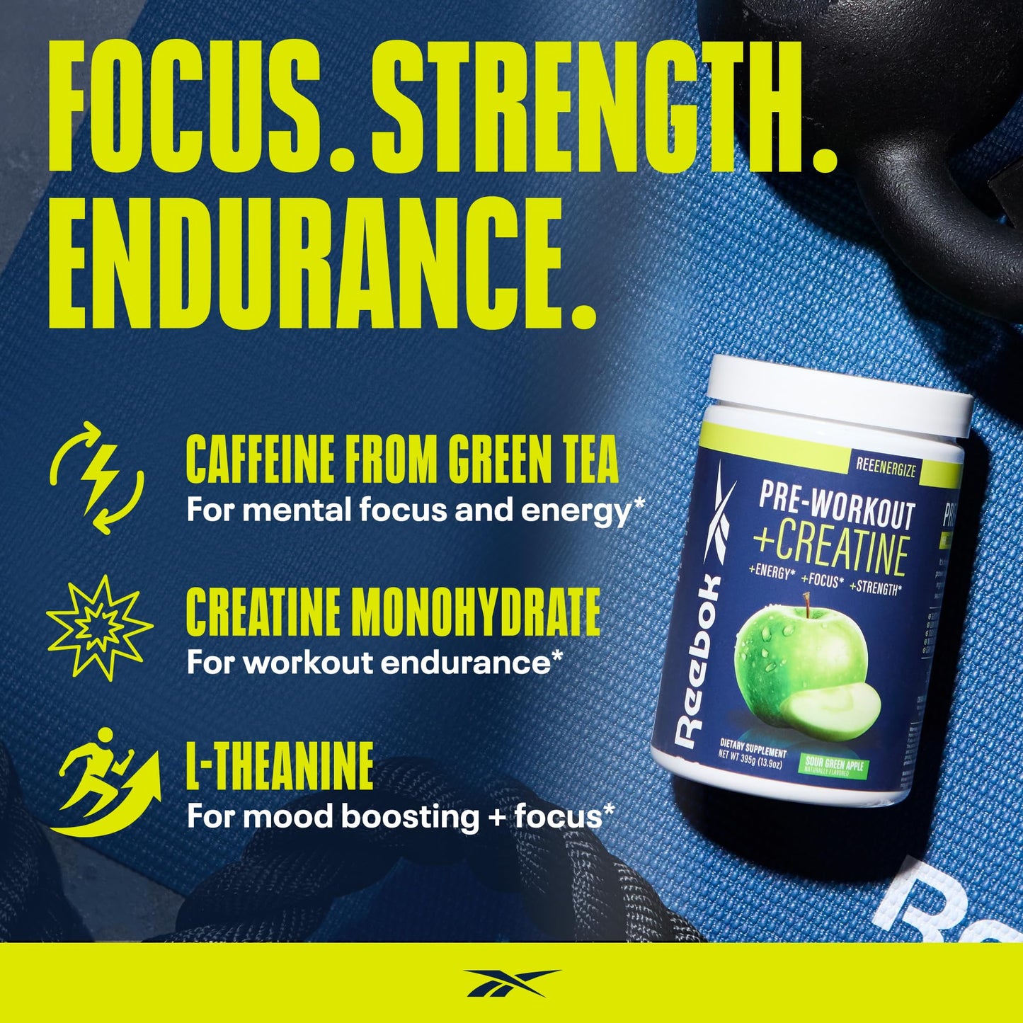 Reebok REEenergize Pre-Workout Powder, 14 Servings