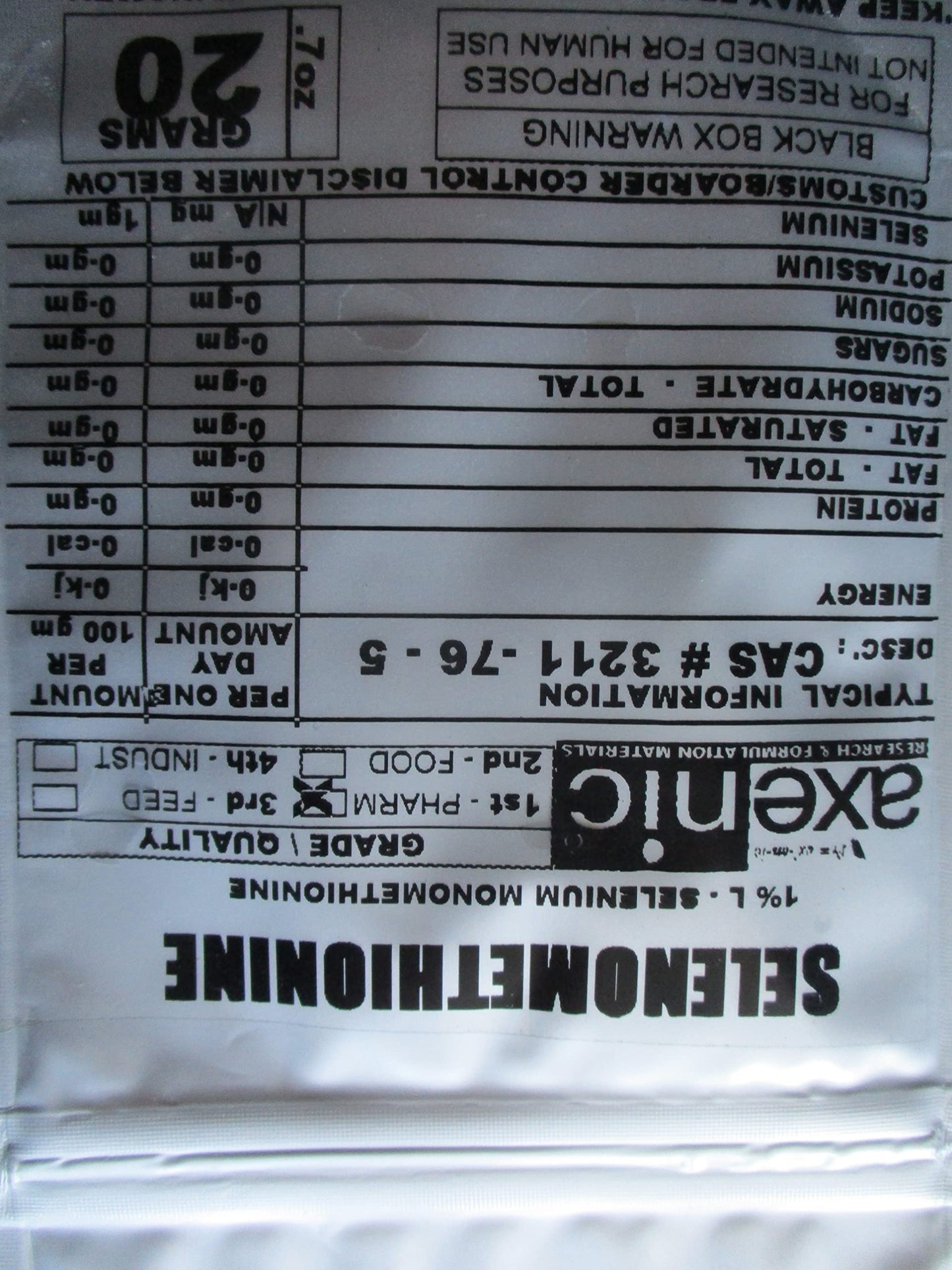 AXENIC Selenomethionine Powder, 0.0353 oz