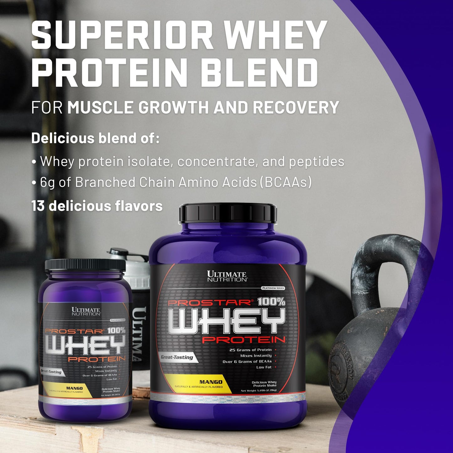 Ultimate Nutrition Prostar Whey Protein Isolate Powder Mango 32 Servings