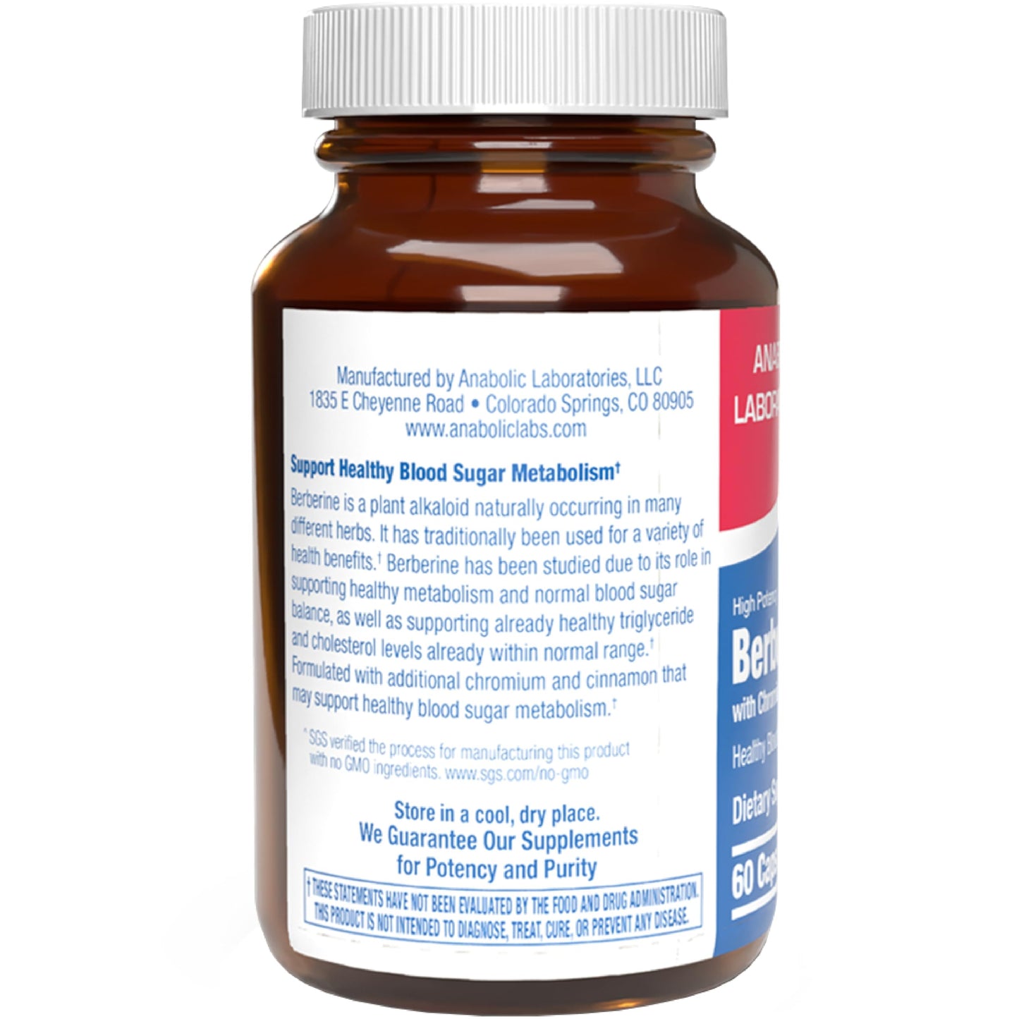 Anabolic Laboratories Berberine Supplement Tablets 60 Count