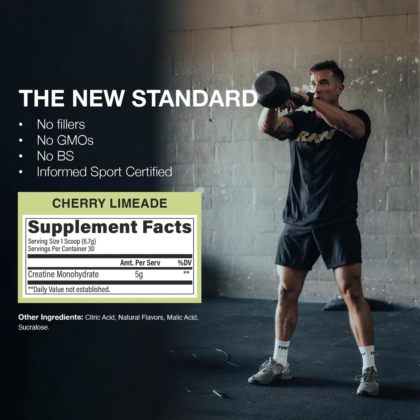 RAW Creatine Monohydrate Powder 11.82 Ounce