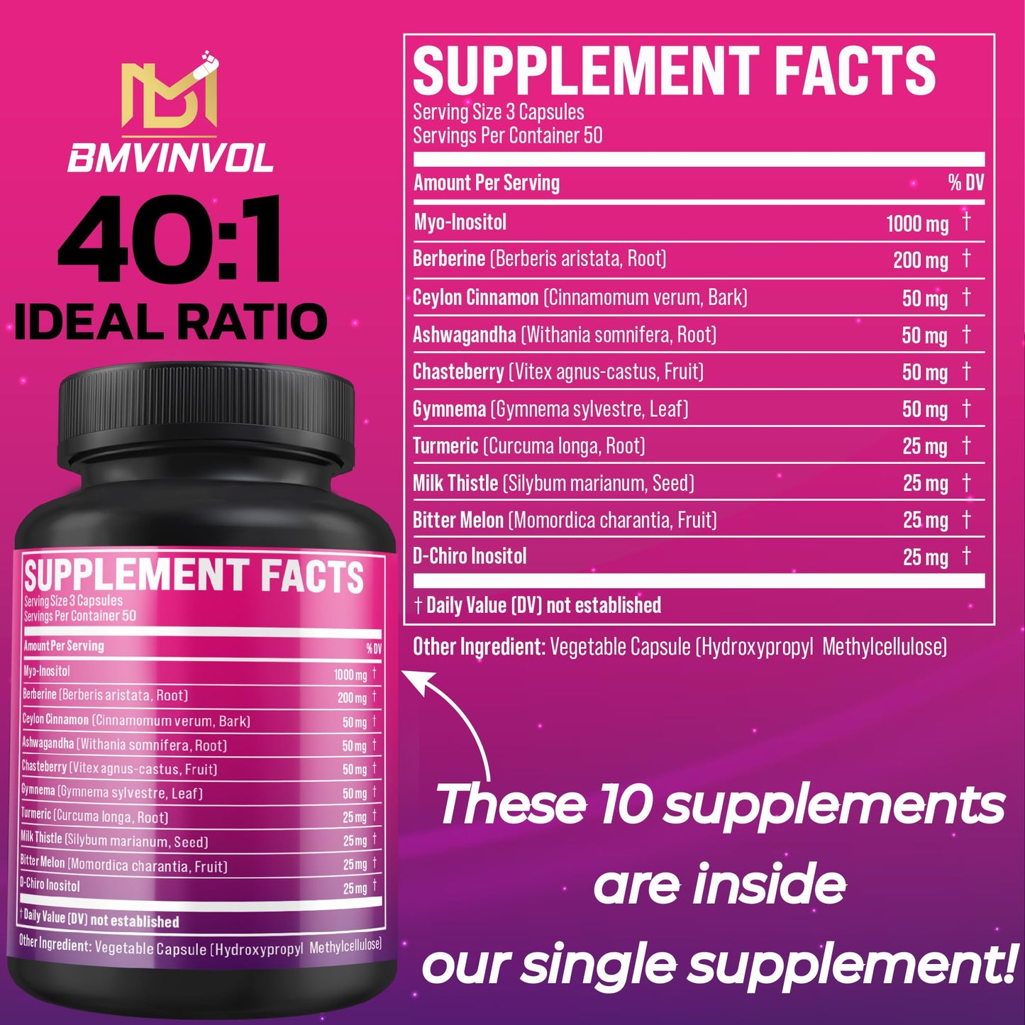 BMVINVOL Inositol Supplement Capsule 150 Capsules