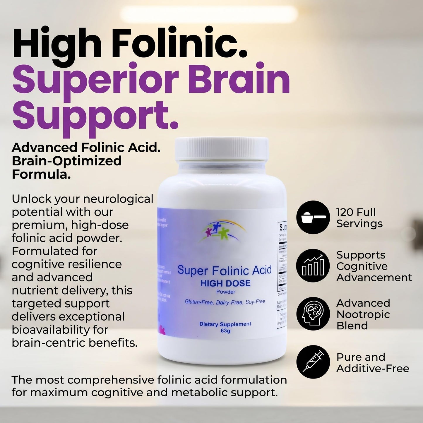 ACENICE Super Folinic Acid High Dose Powder 2.22 oz