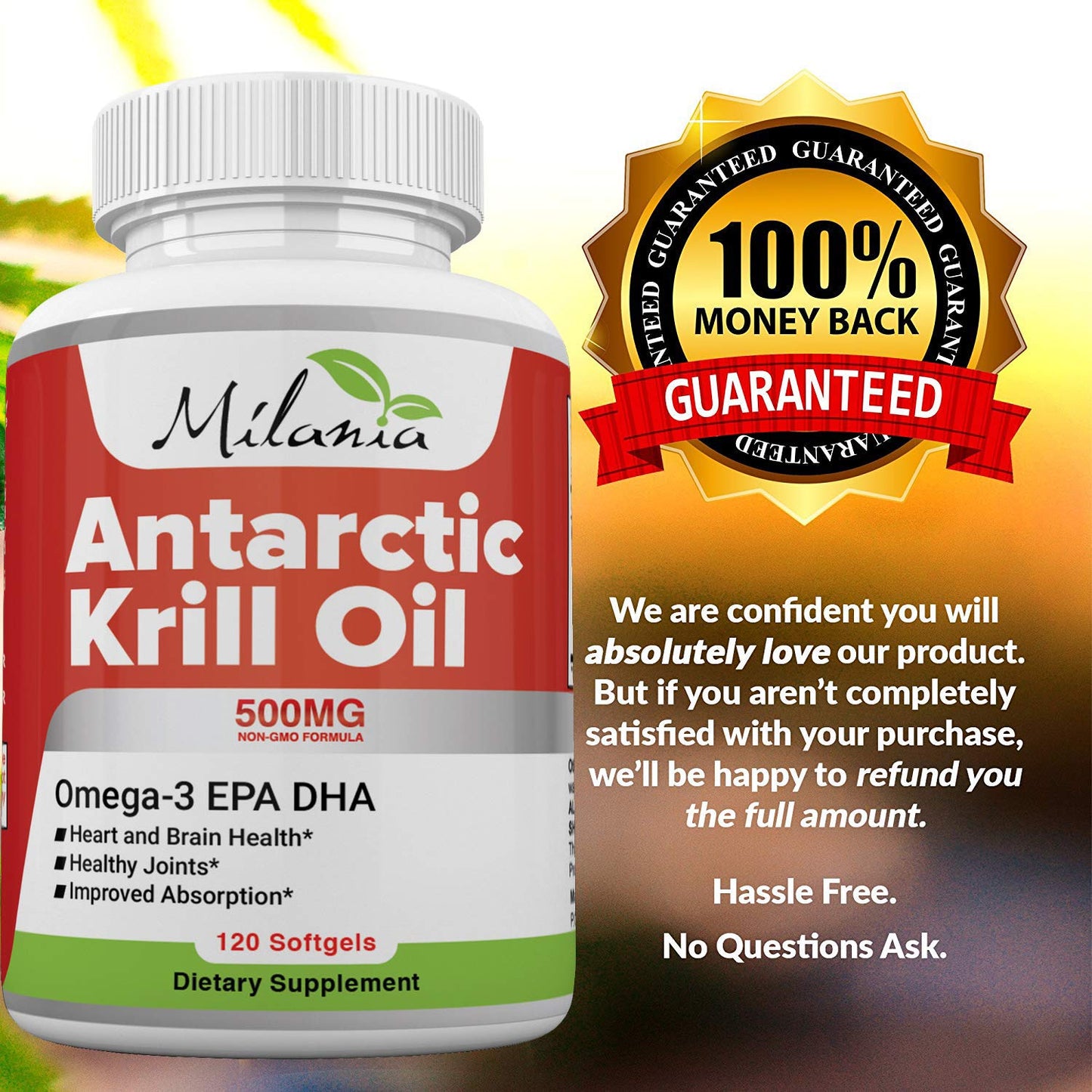 MILANIA Antarctic Krill Oil Softgels 120