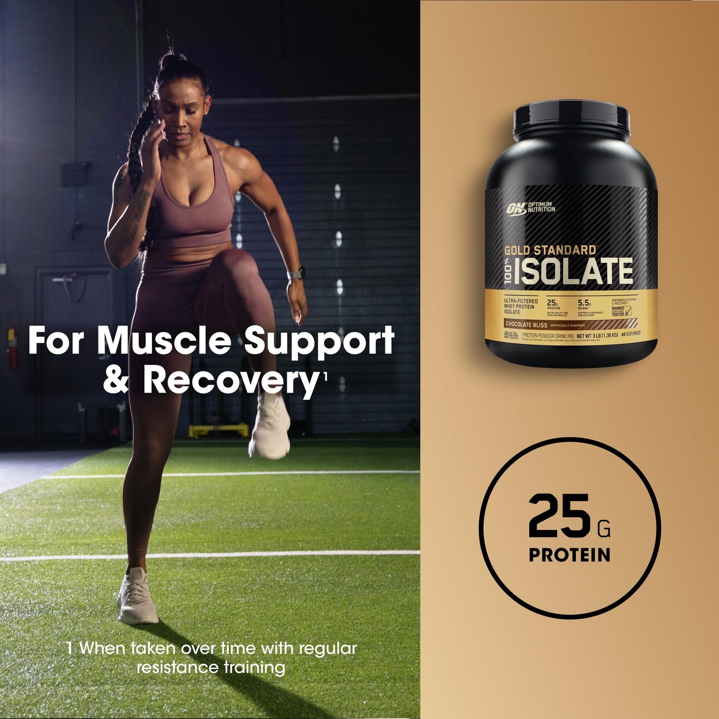 Optimum Nutrition Gold Standard 100% Isolate Protein Powder, Chocolate Bliss, 3 Pounds, 48 Servings