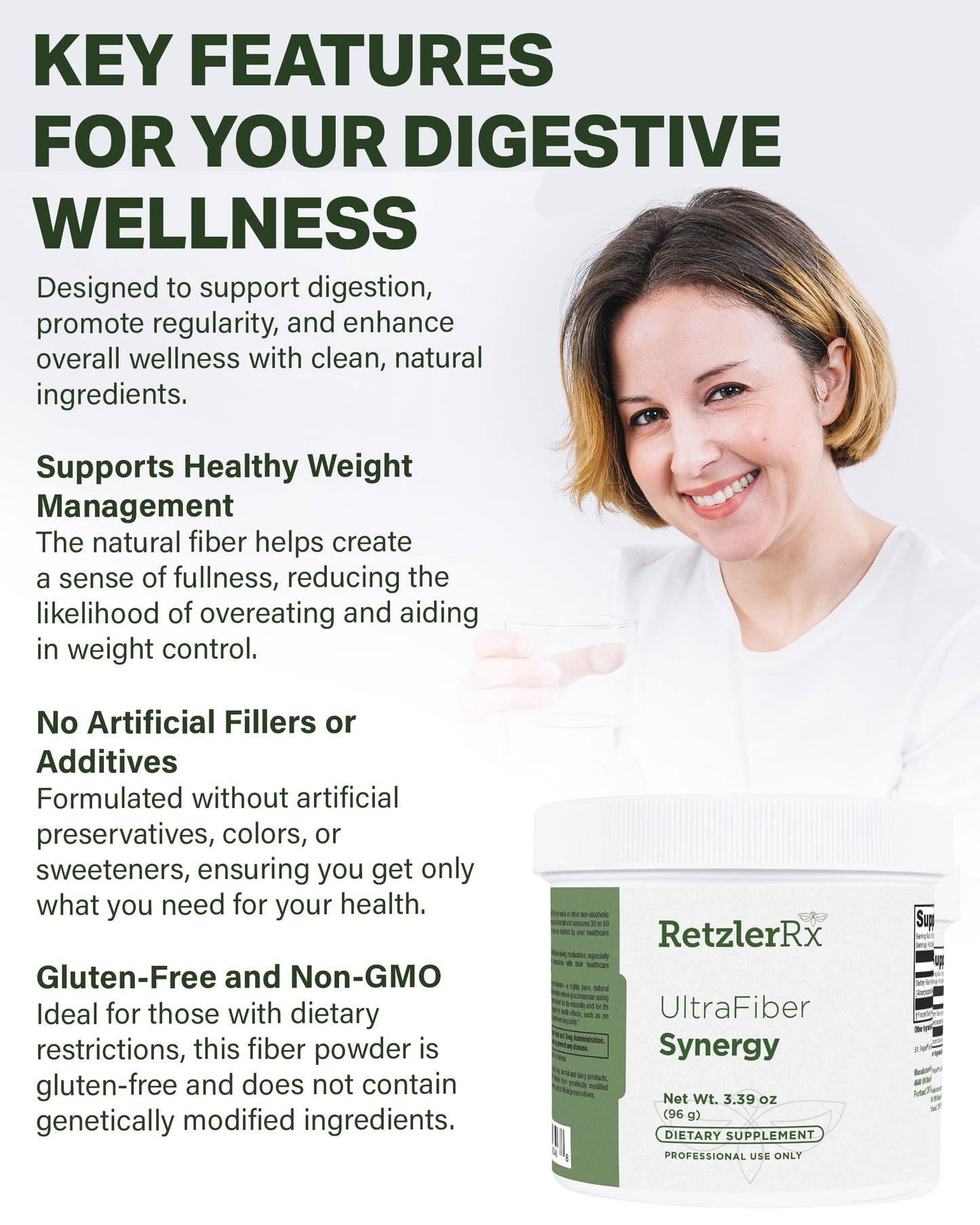 HormoneSynergy Ultra Fiber Lean Powder Supplement 3.4 Ounce