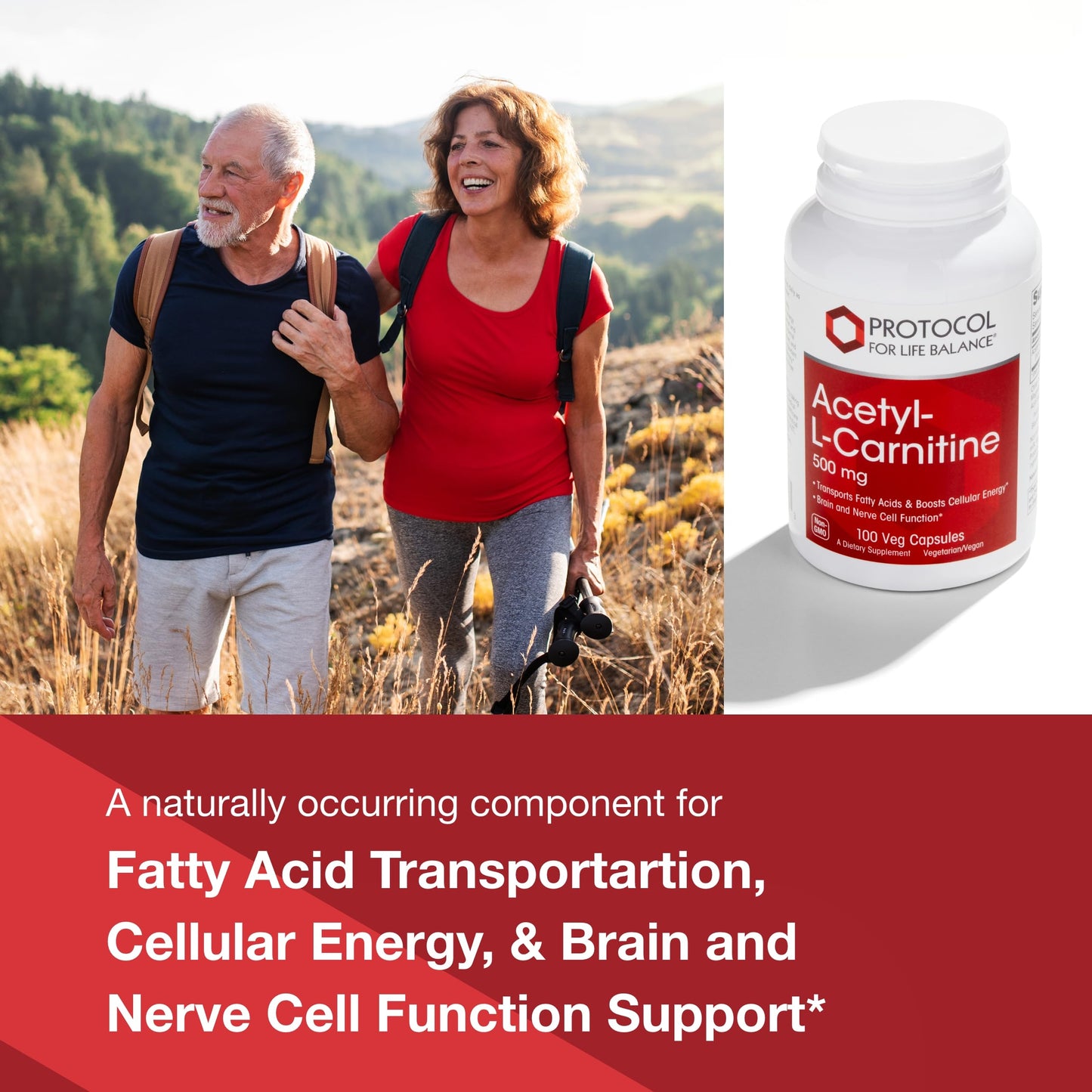 Protocol for Life Balance Acetyl-L-Carnitine 500mg Capsules, 100 Count