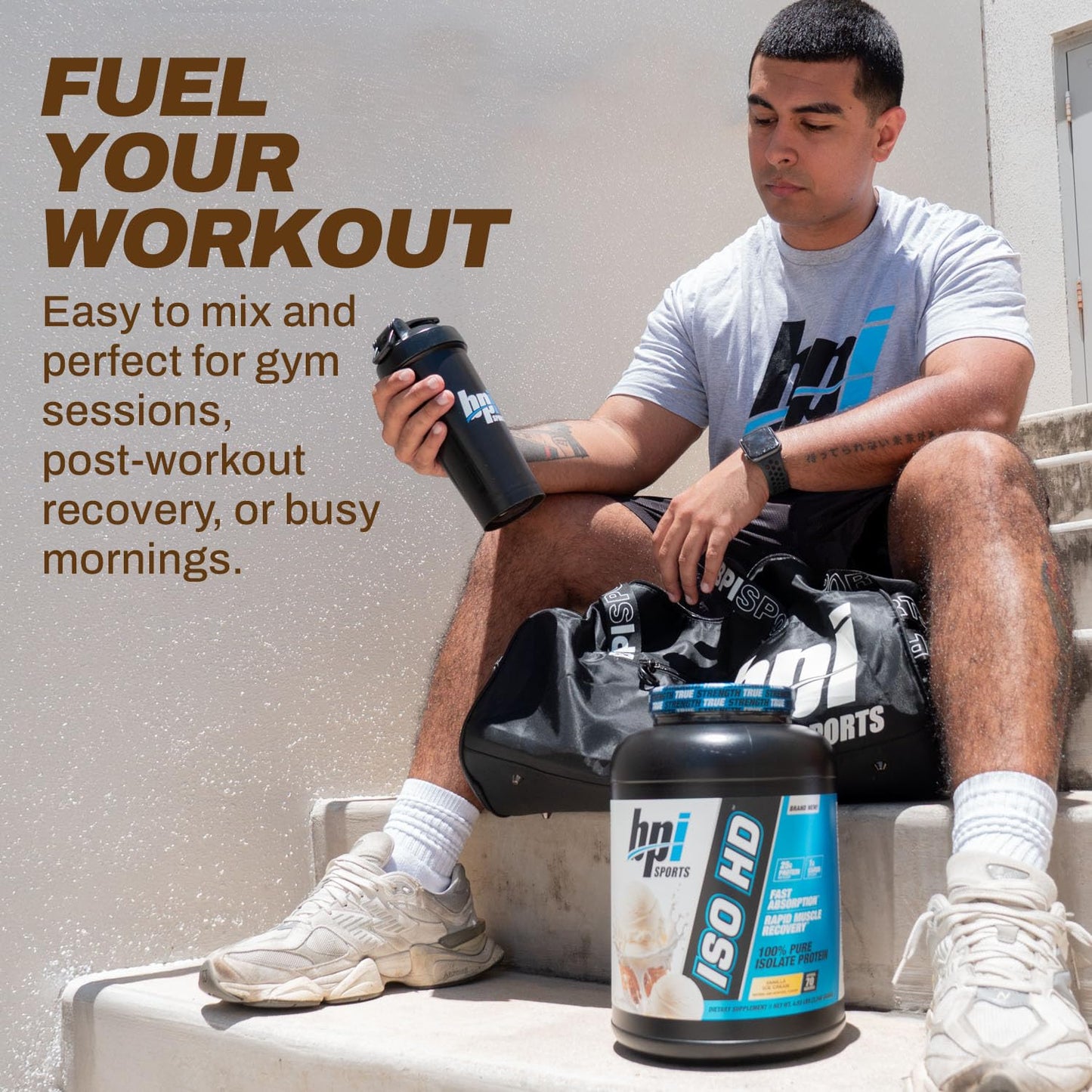BPI Sports ISO HD Whey Isolate Protein Powder, Vanilla Ice Cream, 23 Servings