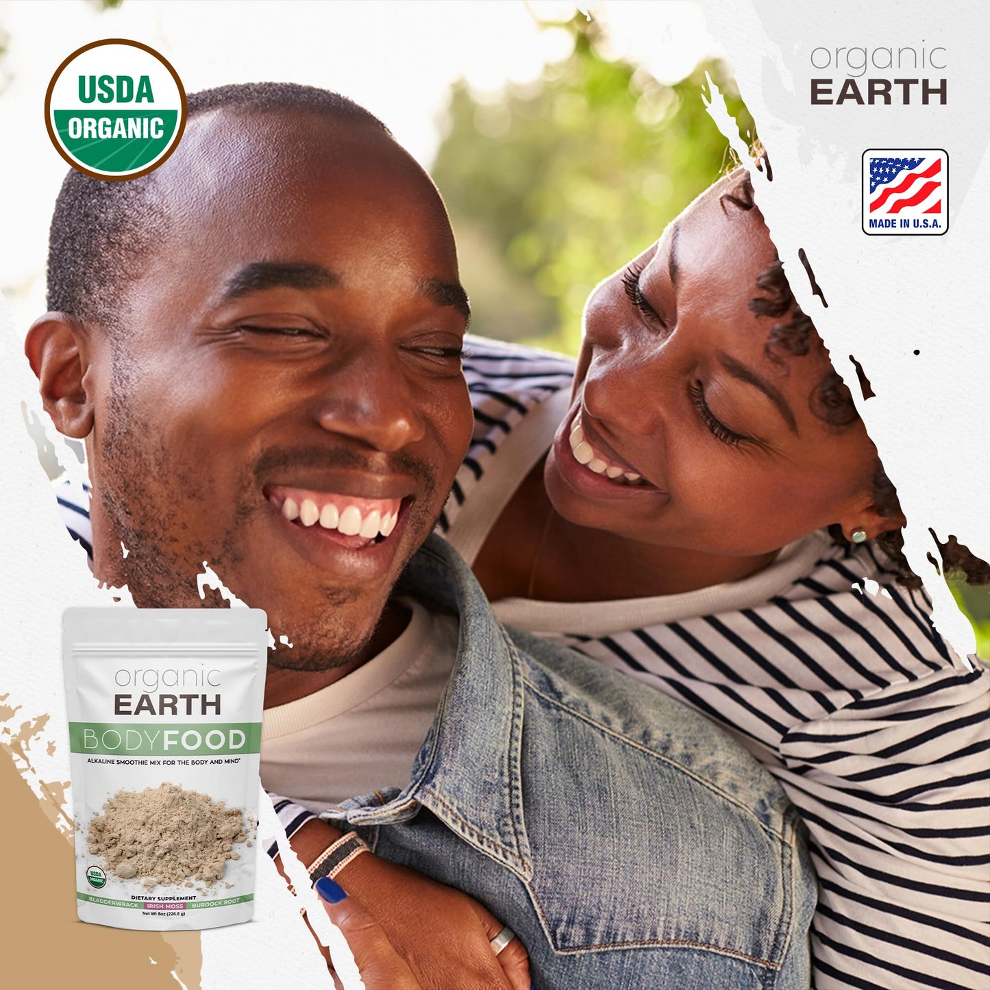 Organic Earth Irish Sea Moss Powder with Bladderwrack & Burdock Root, 8 oz