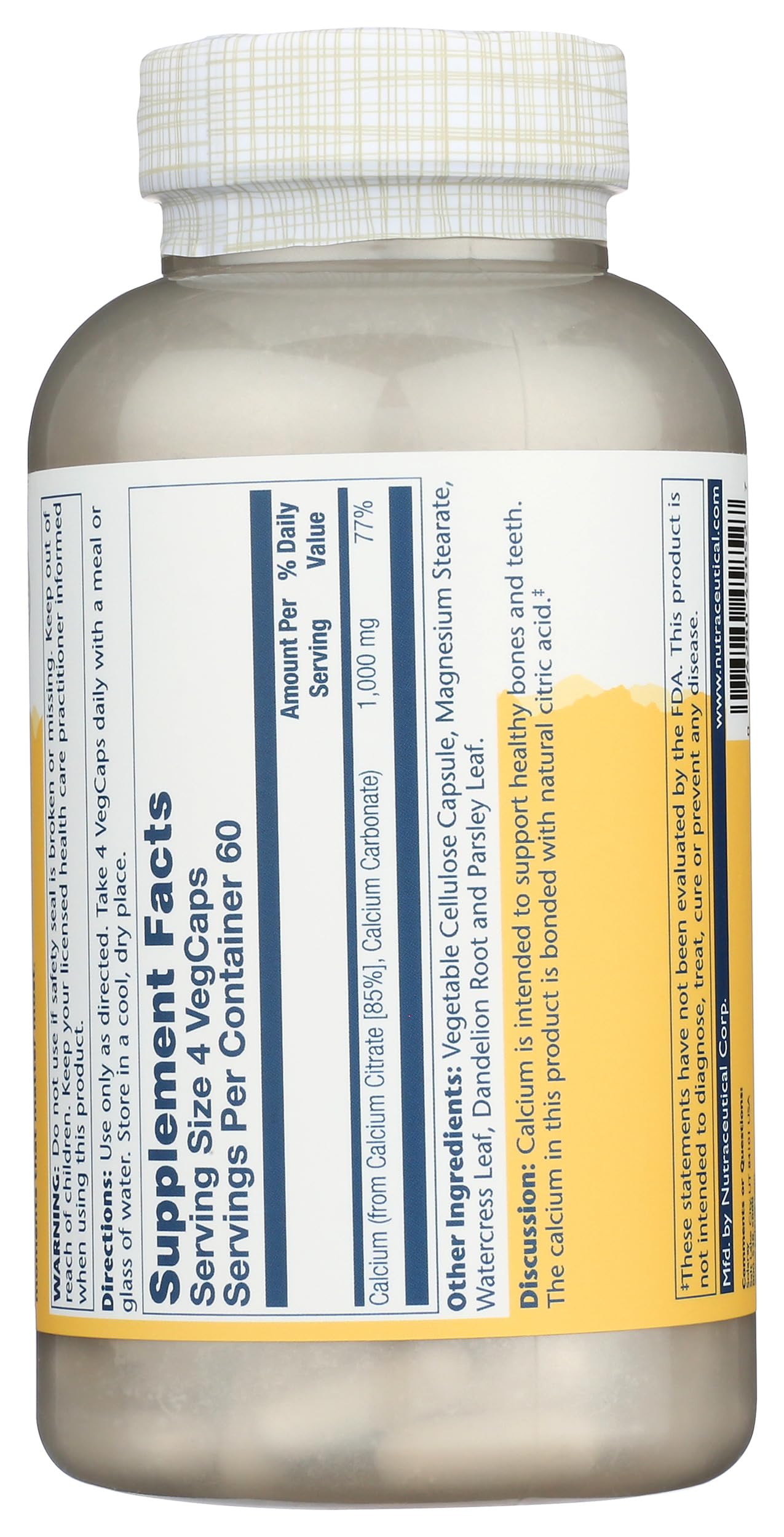 SOLARAY Calcium Citrate Capsule, 240