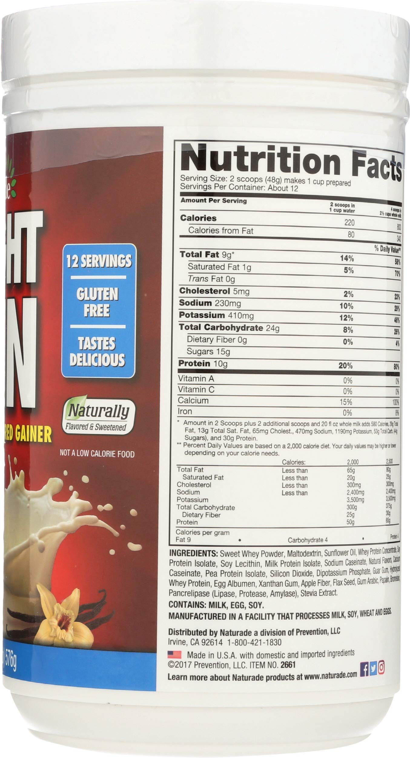 Naturade Weight Gain Powder 20.3 Ounce
