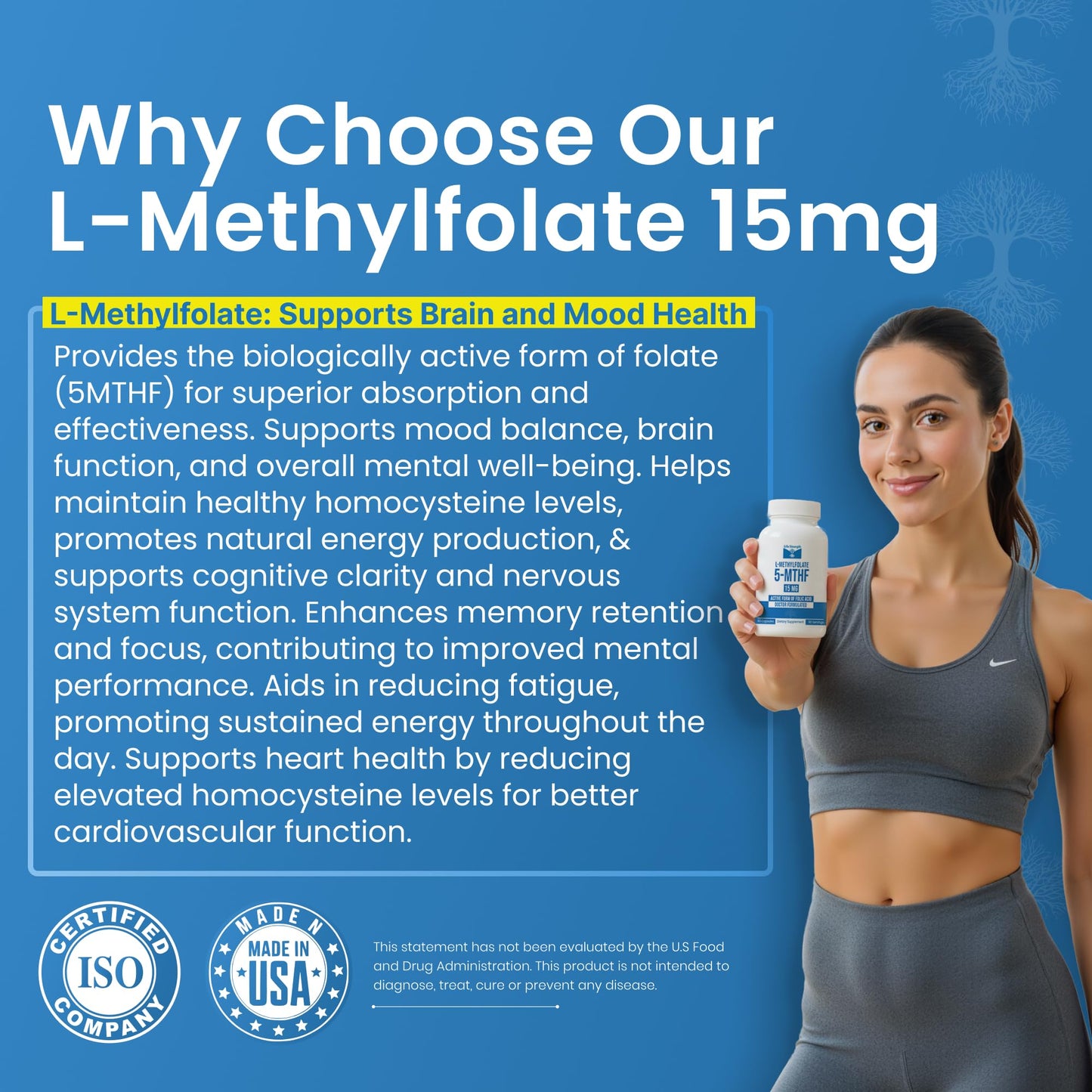LifeStrength L-Methylfolate 15mg Capsules 90