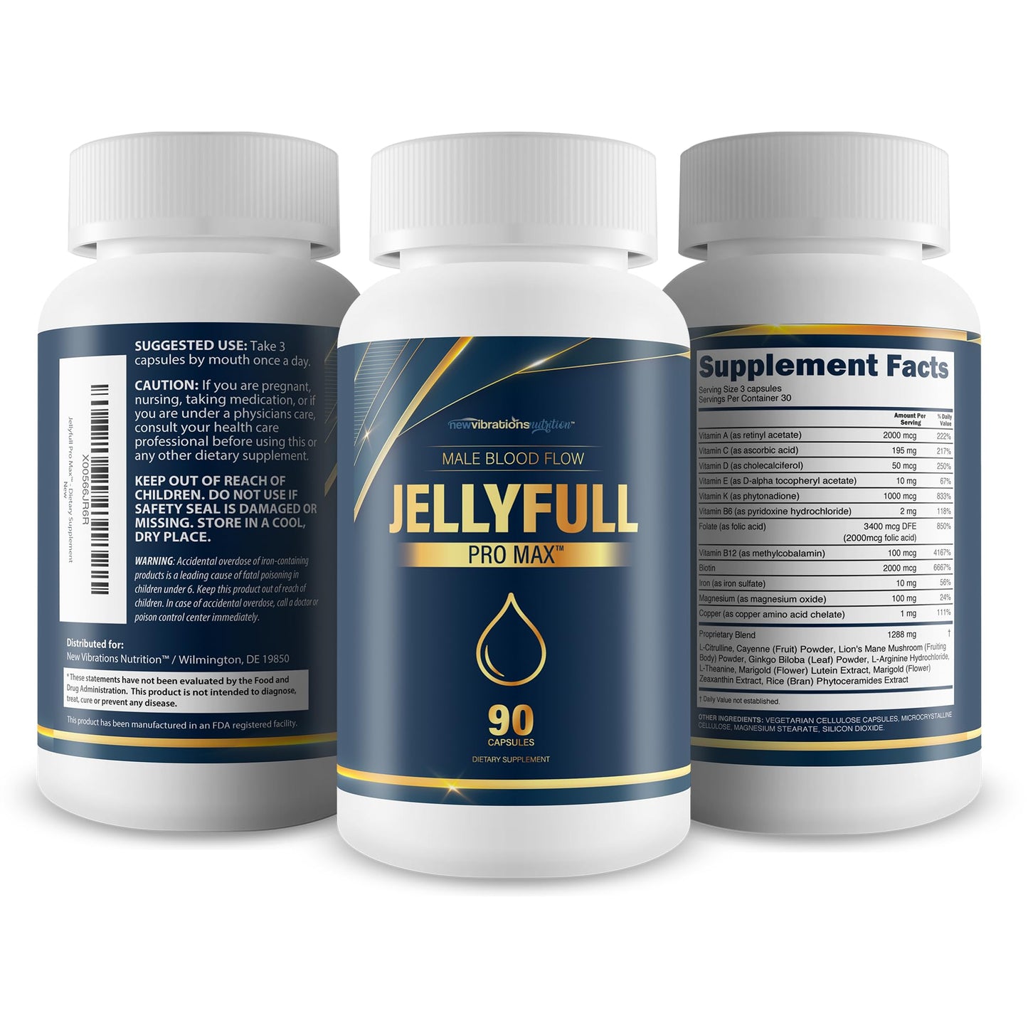 New Vibrations Nutrition Jellyfull Pro Max Capsule, 90 Count