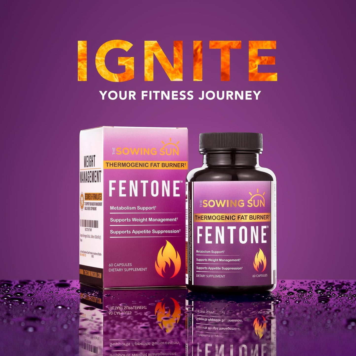 The Sowing Sun Fentone Thermogenic Fat Burner Capsules, 60 Count
