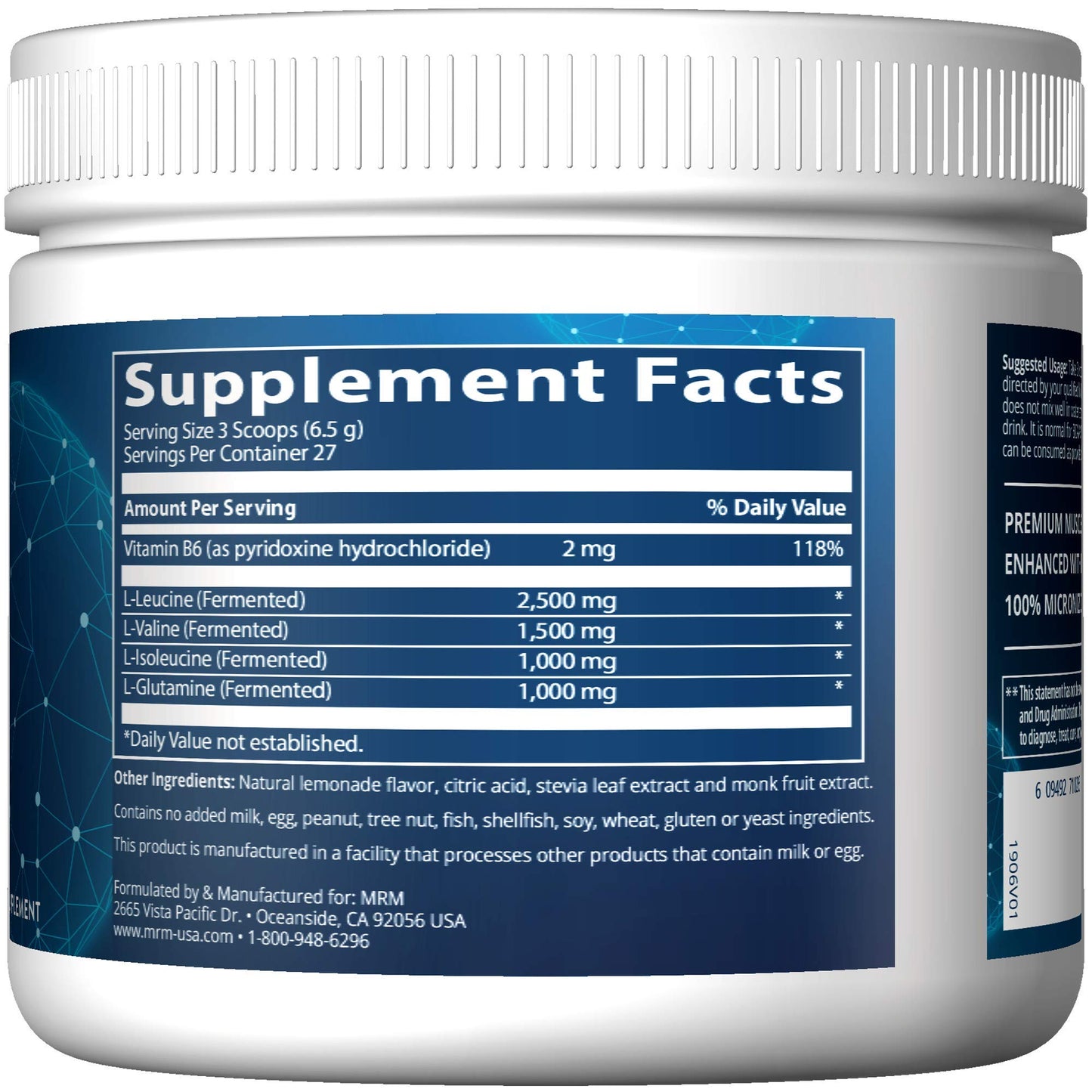 MRM BCAA + G Powder, 6.35 Ounce