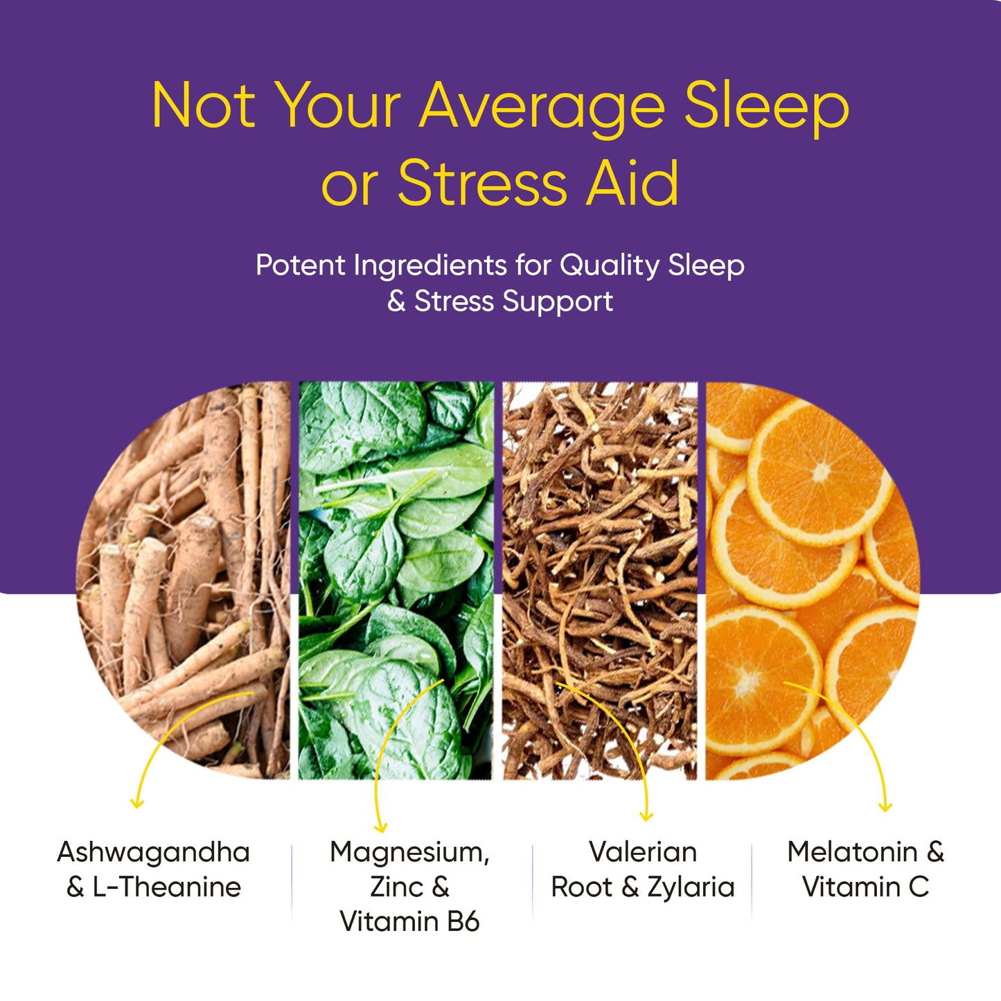Universal U De-Stress & Sleep Supplement 10-in-1 Natural Sleep Aid Capsules 30 Count