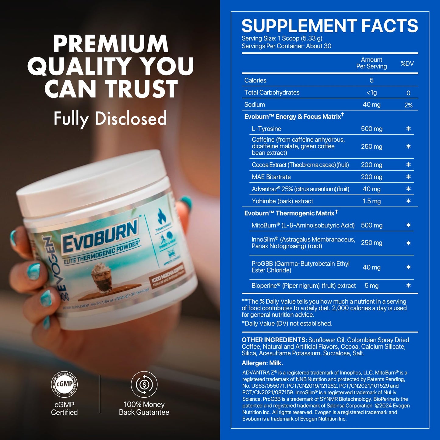 Evogen Evoburn Thermogenic Fat Burner Powder 5