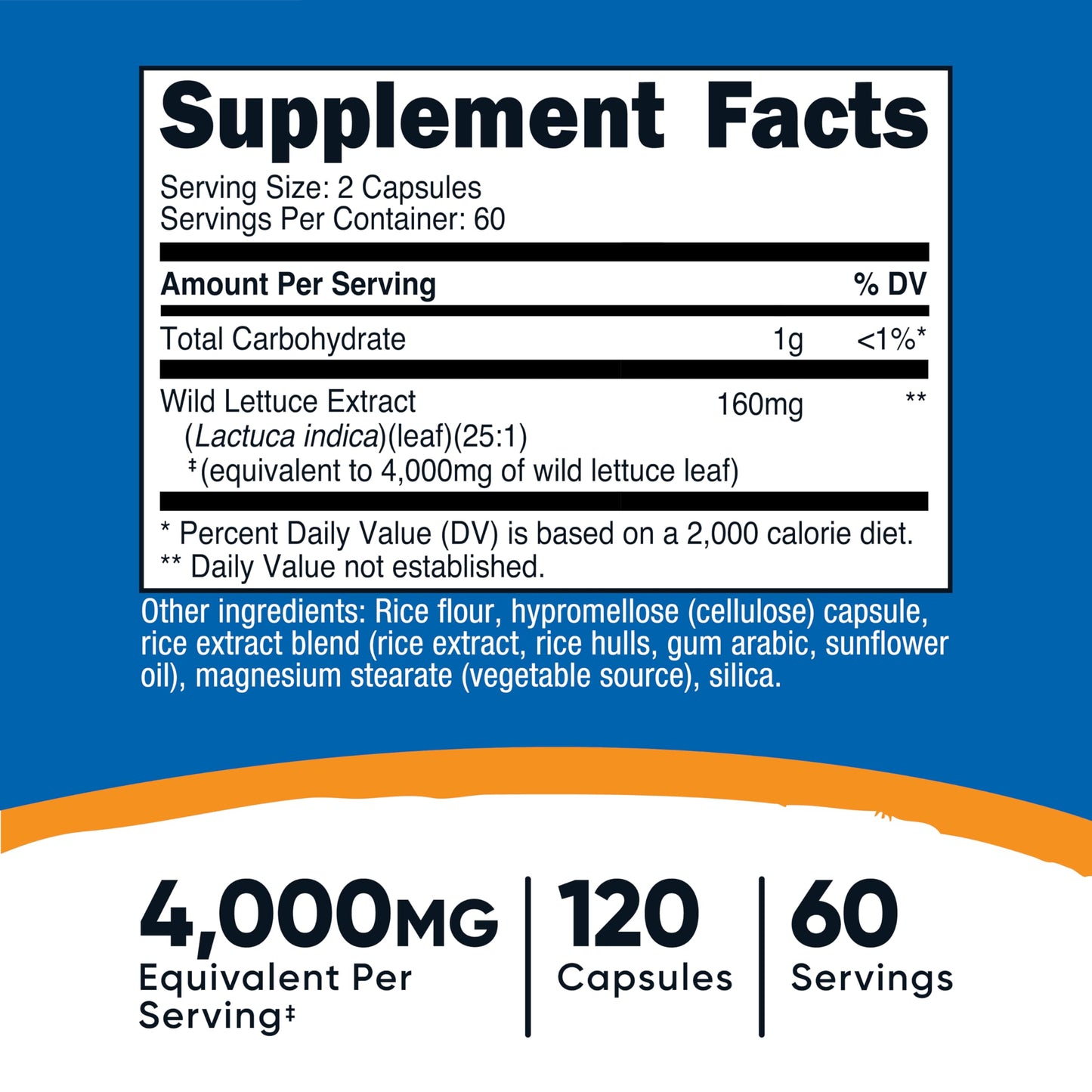 Nutricost Wild Lettuce Extract Capsules 120 Count