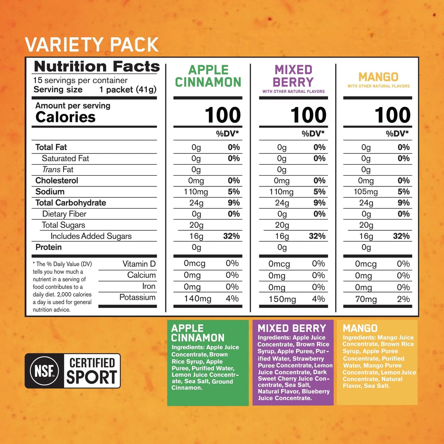 Bare Performance Nutrition BPN Go Gel Endurance – Mixed Berry Caffeinated Gel, 36.2